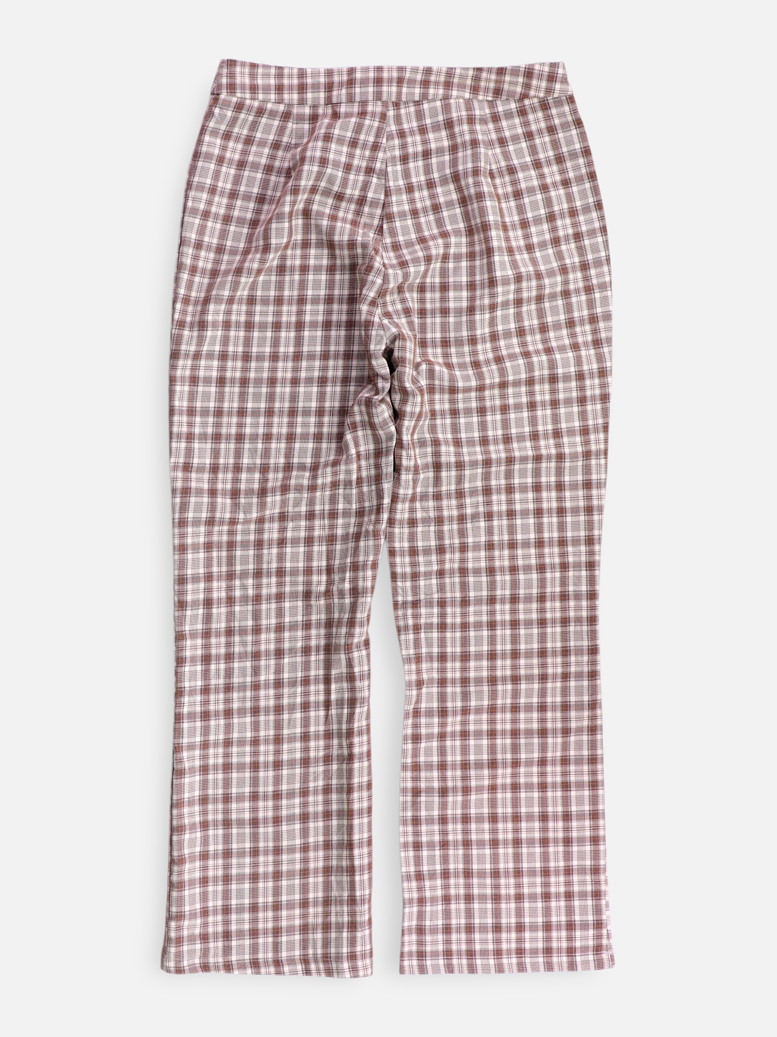 SHEIN Pantalon Regular Fit Plaid Types - Mujer - Large
