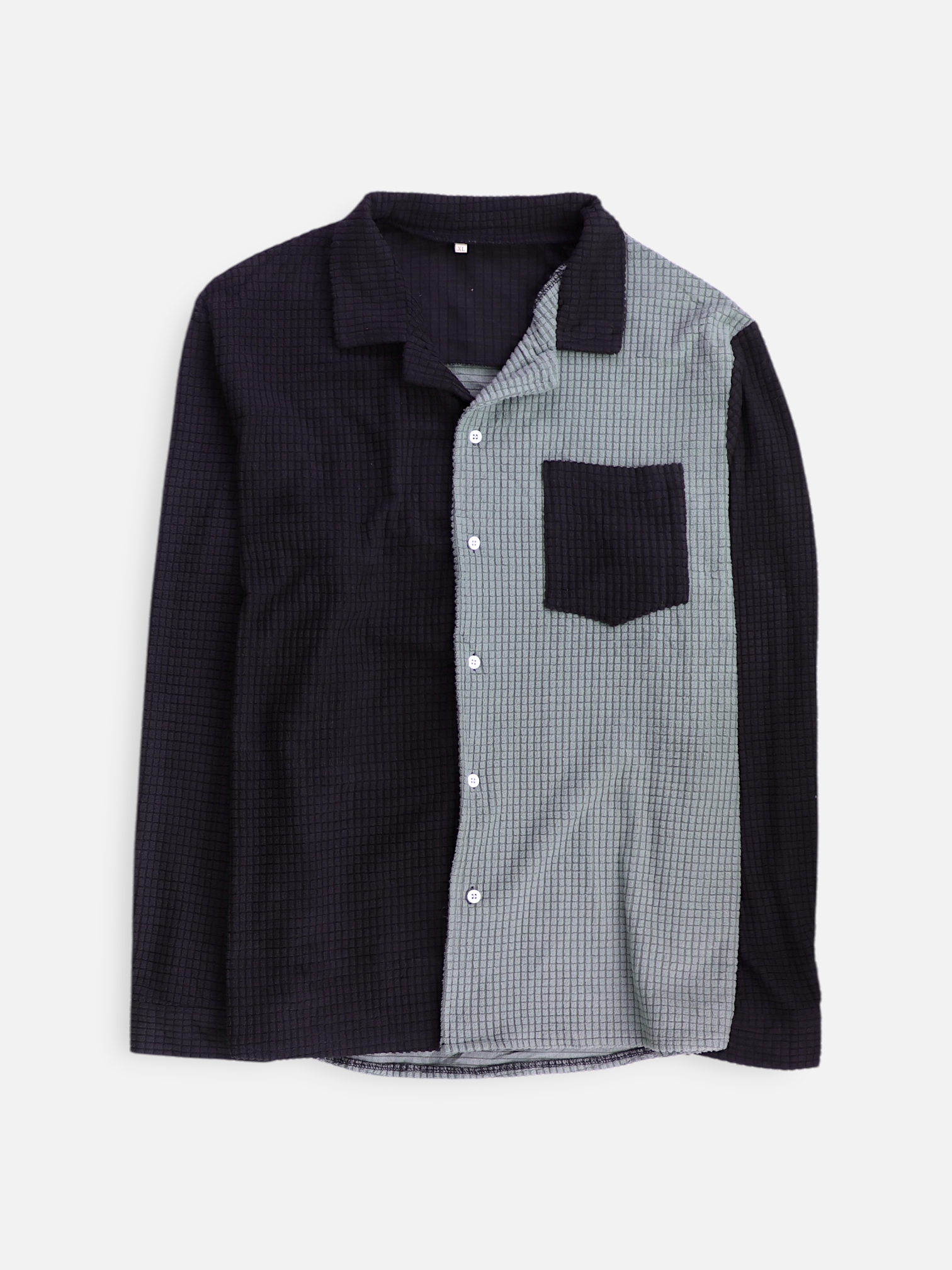 Camisa Color Block - Hombre - XL