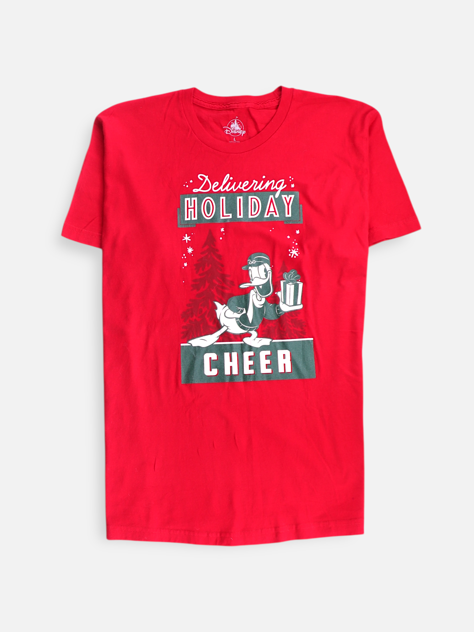 Disney Camiseta Navideño - Hombre - Large