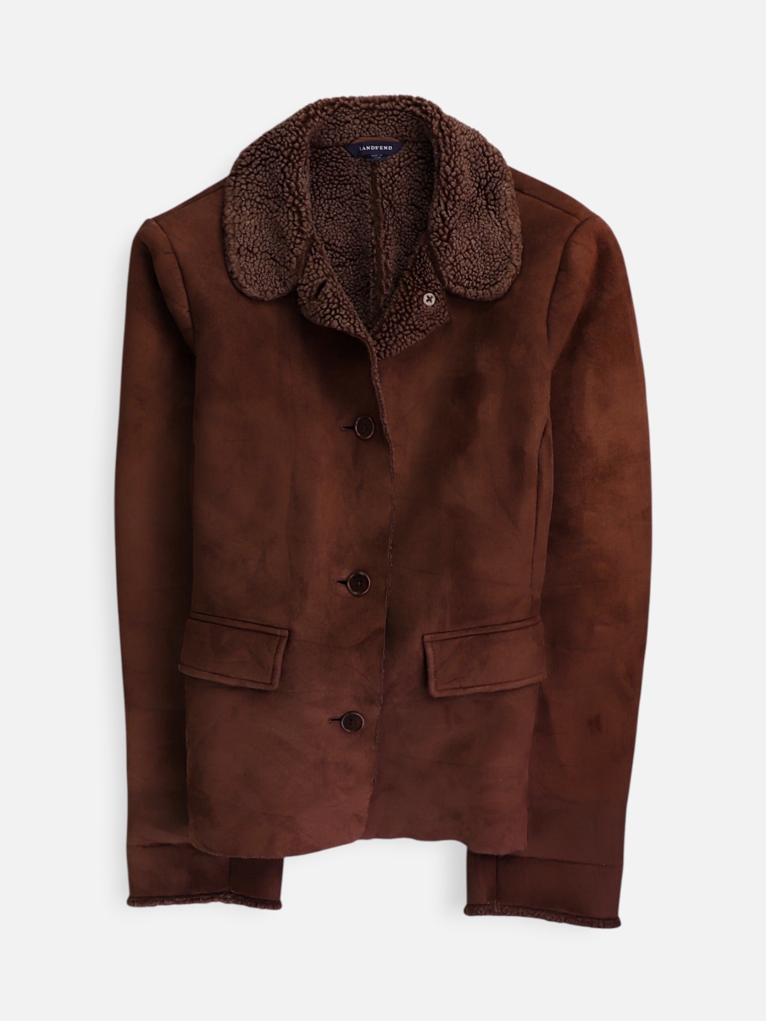 LANDS END Chaqueta Casual Suede - Mujer - Medium
