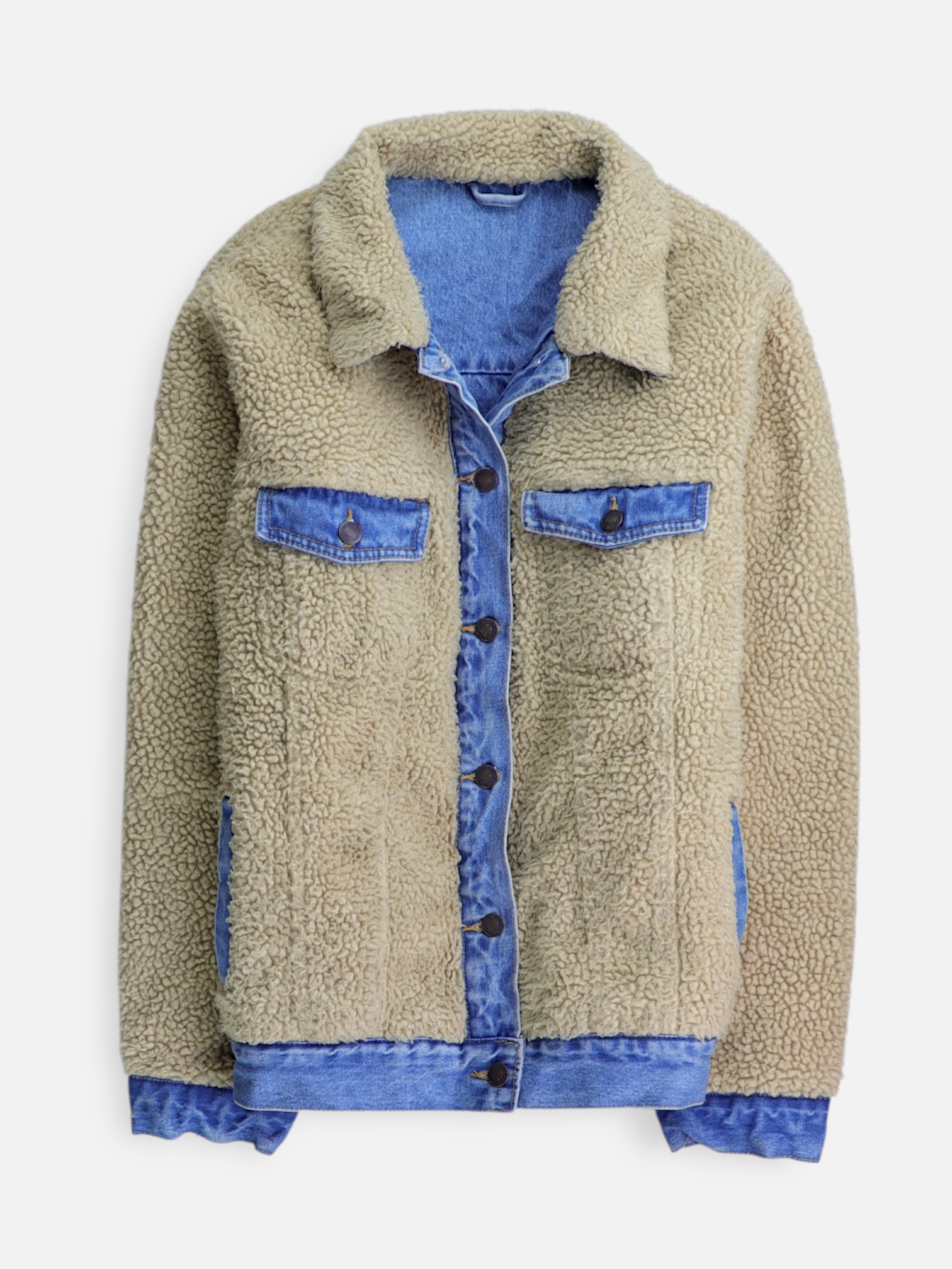 Forever 21 Chaqueta Denim Reversible - Mujer - Large