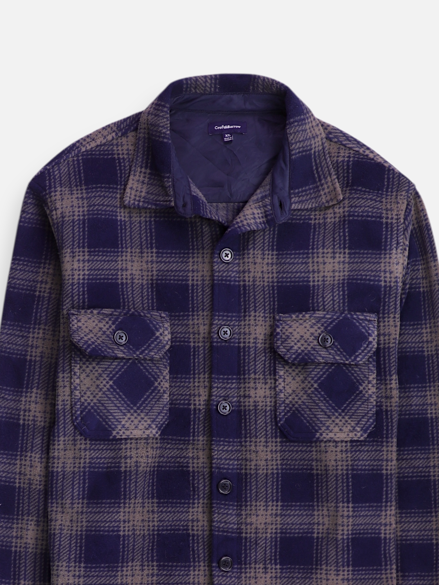 Croft & Barrow Chaqueta Sobrecamisa Color Block - Hombre - XL