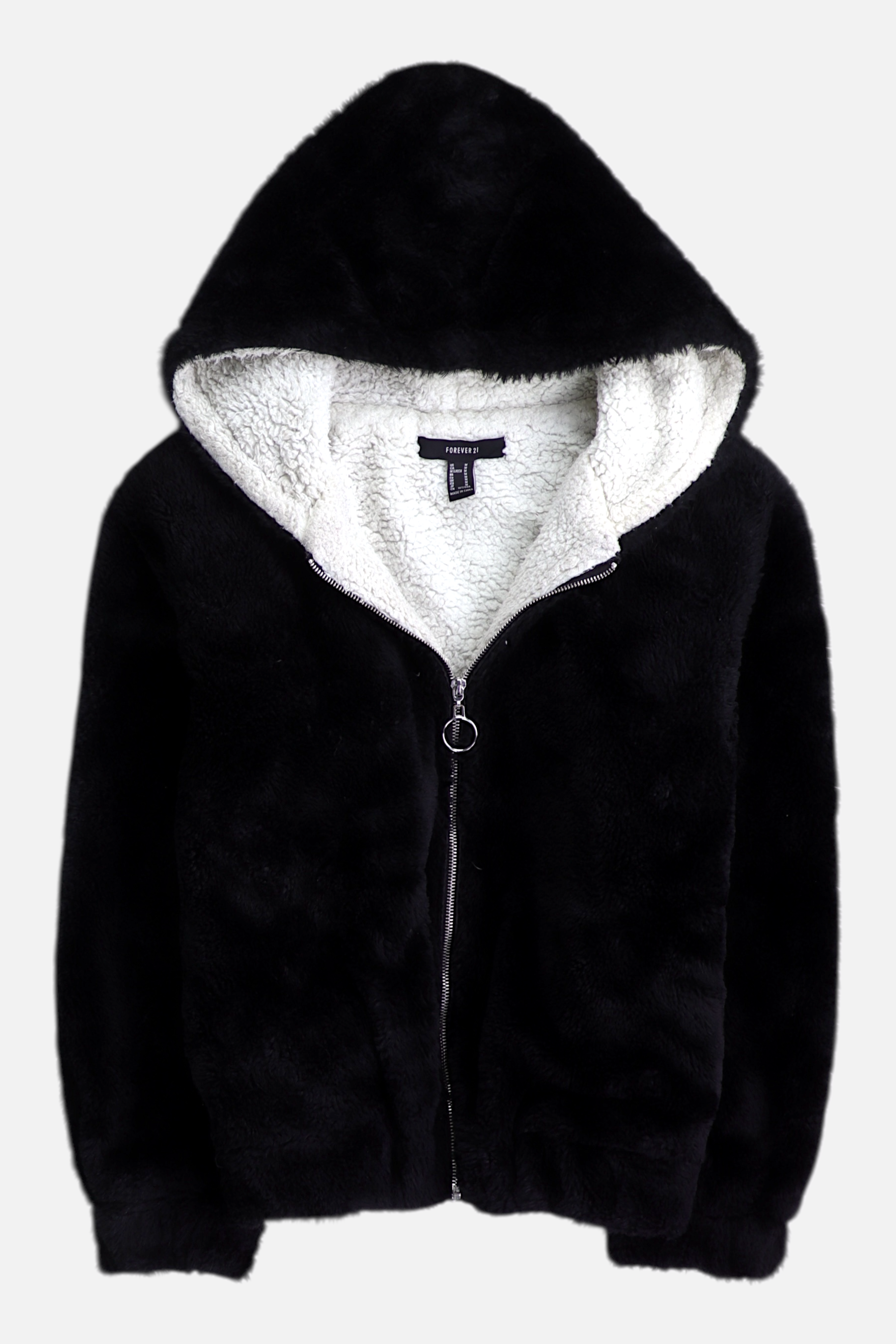 Forever 21 Chaqueta Casual Teddy - Mujer - Medium