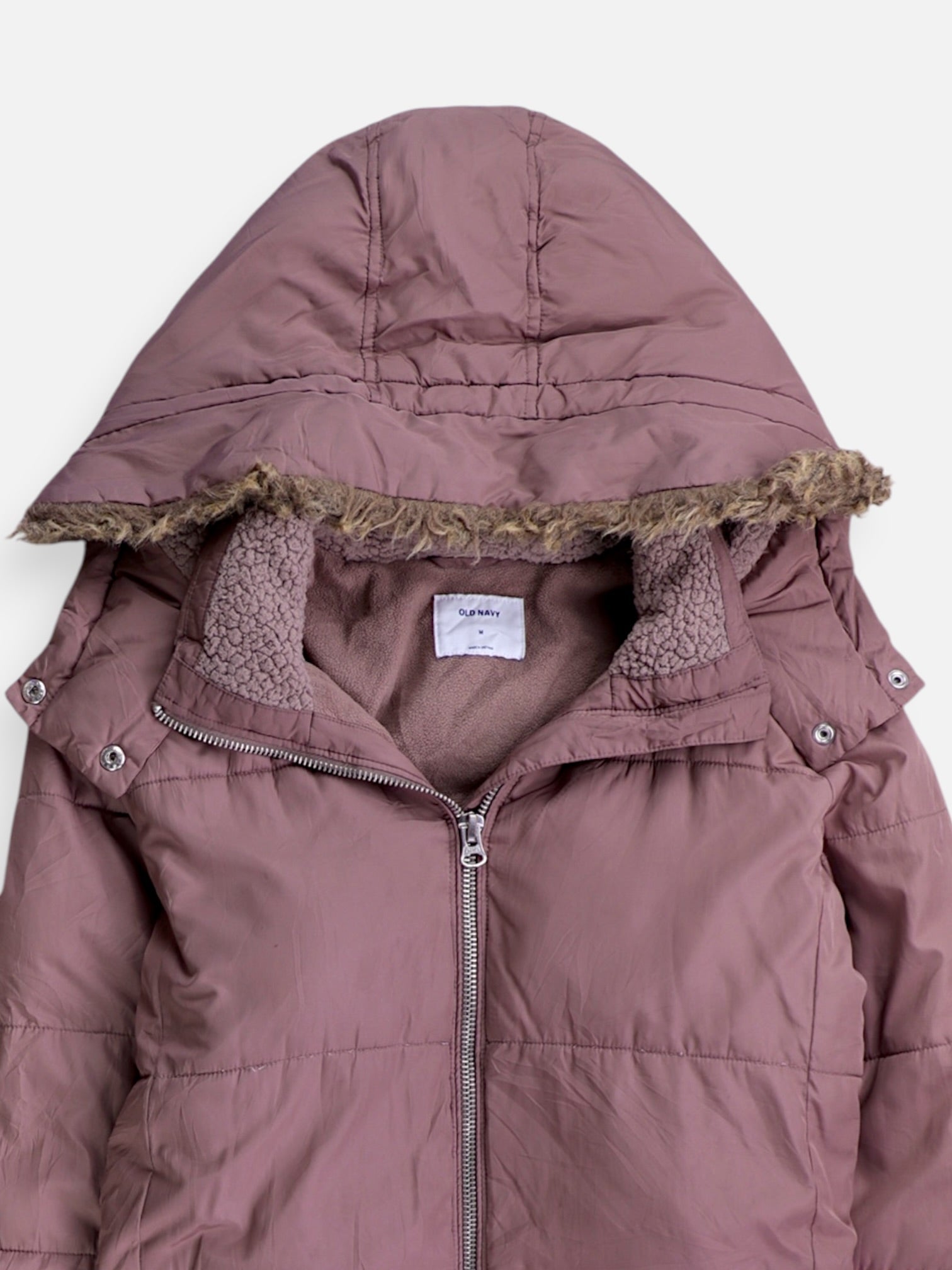 Old Navy Abrigo Impermeable Puffer - Mujer - Medium