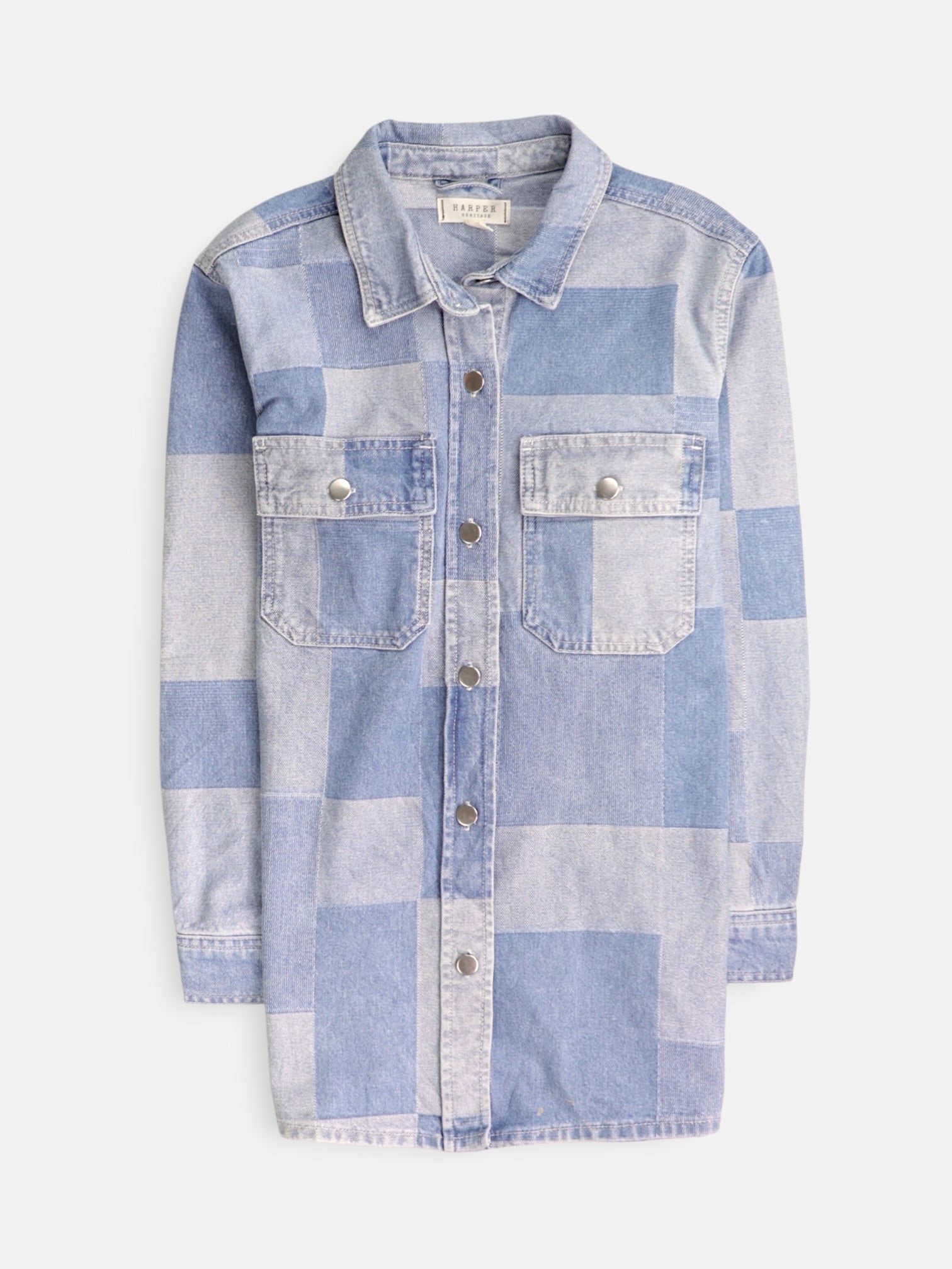 Chaqueta Sobrecamisa Color Block - Hombre - Small