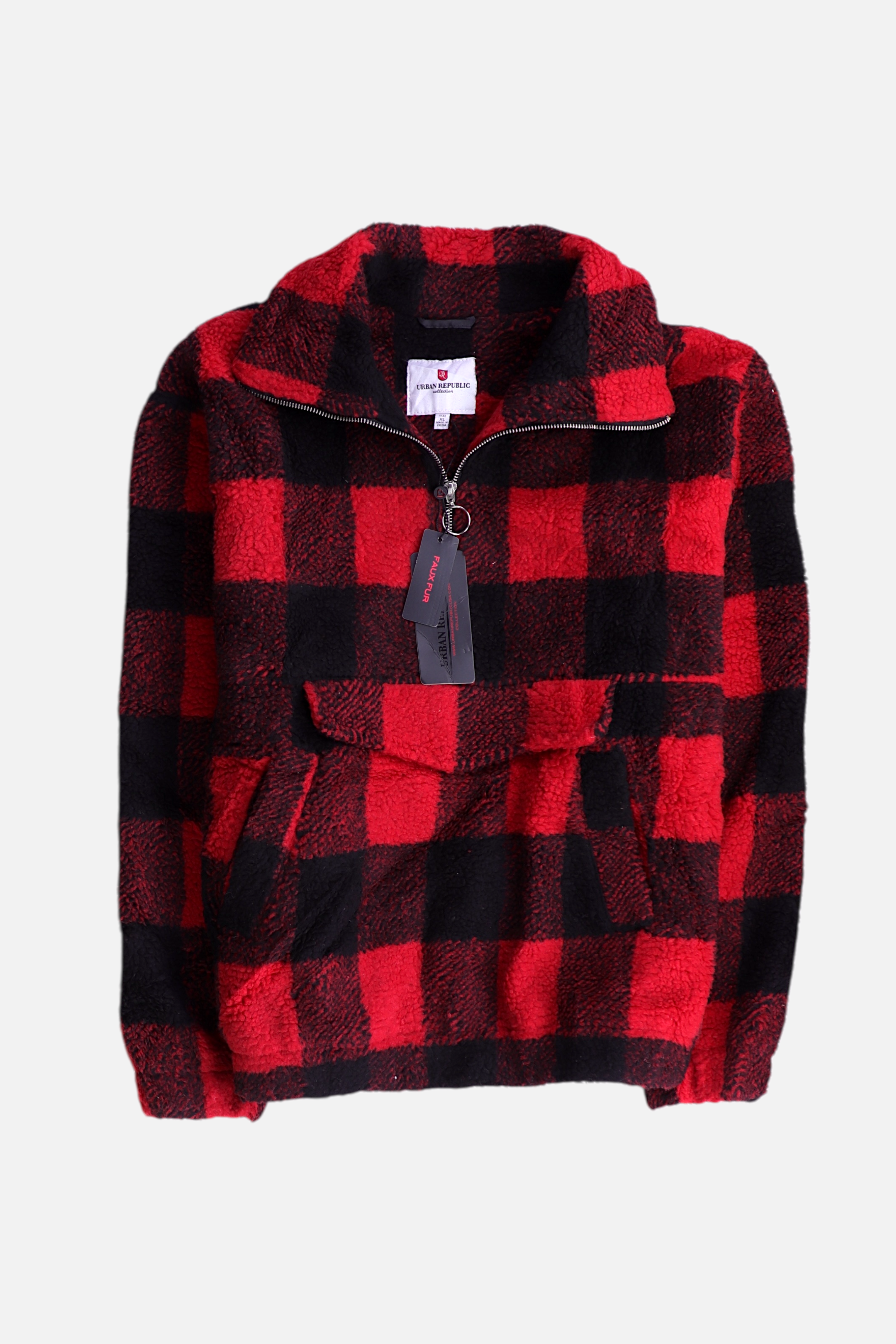 URBAN REPUBLIC Sueter Fleece Color Block - Hombre - XL