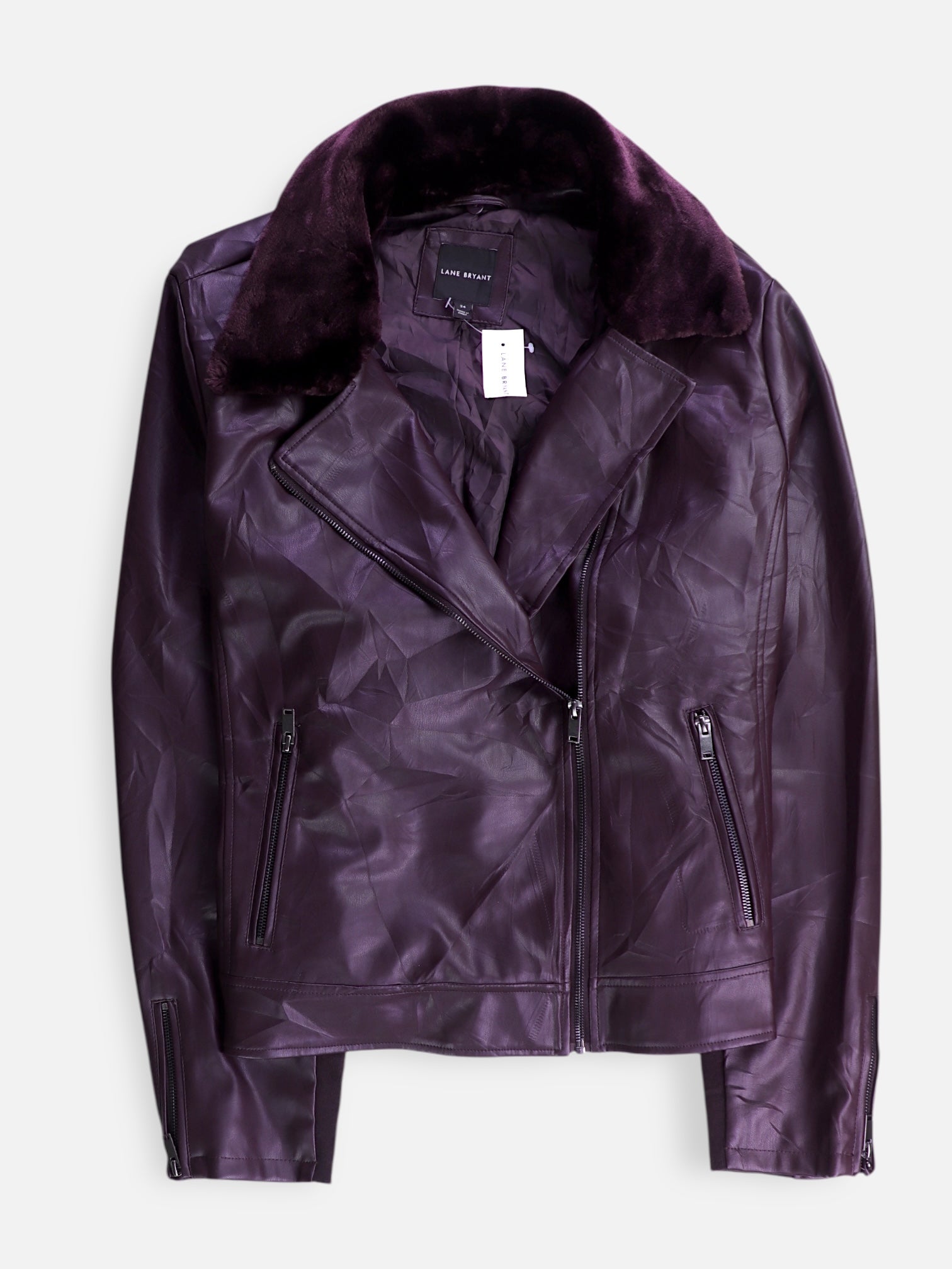 LANE BRYANT Chaqueta Aviator Cuero - Mujer - 24