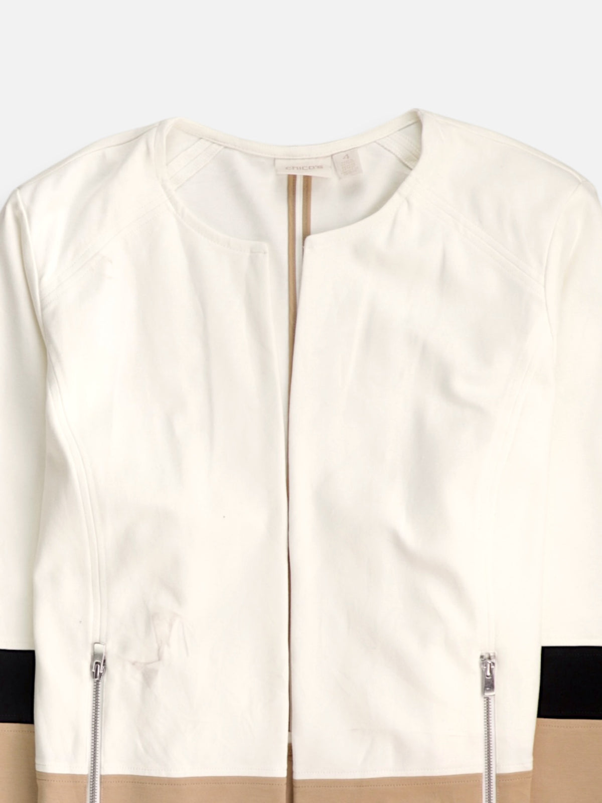 CHICO'S Chaqueta Casual Color Block - Mujer - 4