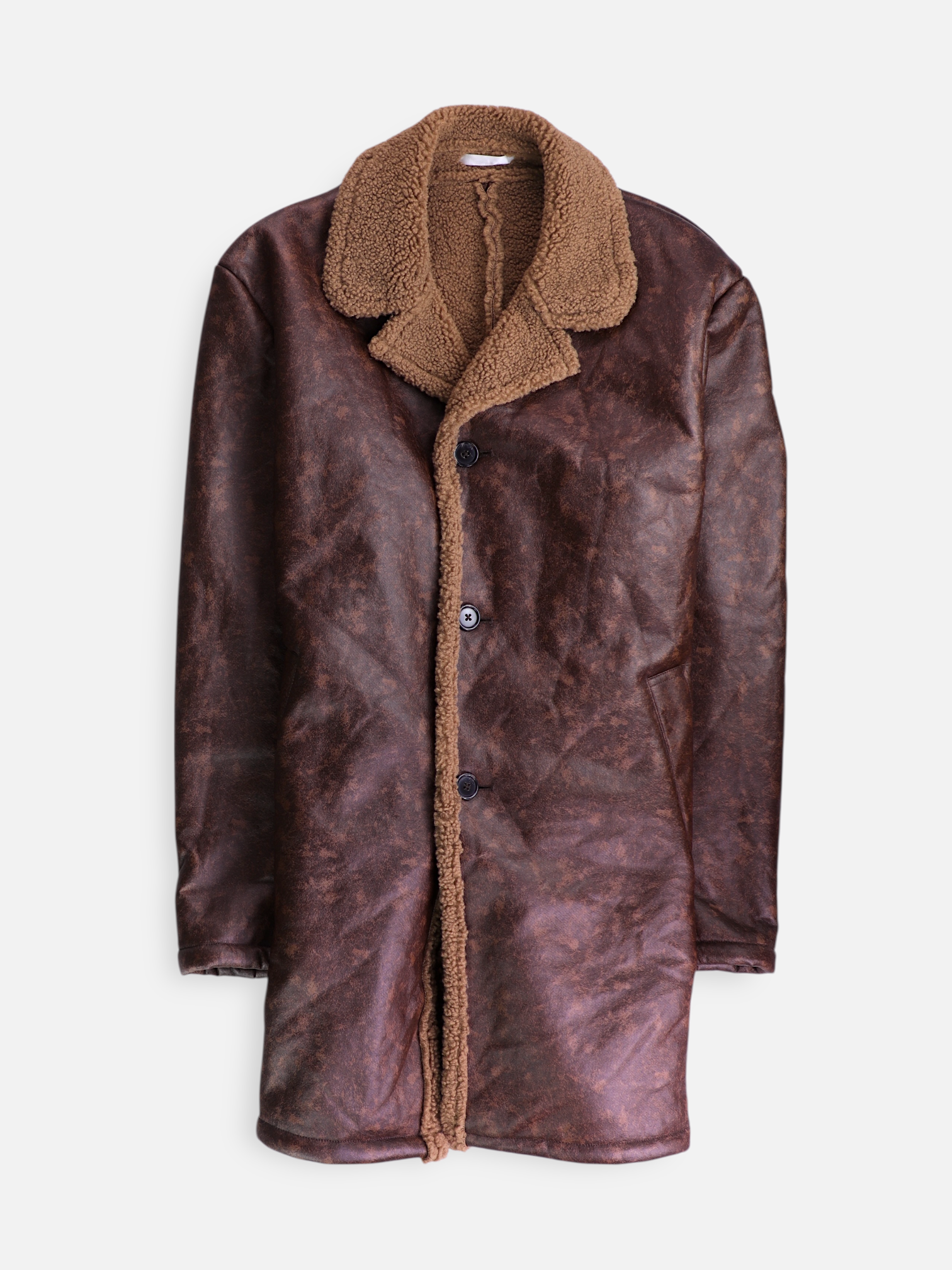 Abrigo Casual Cuero - Hombre - N/A