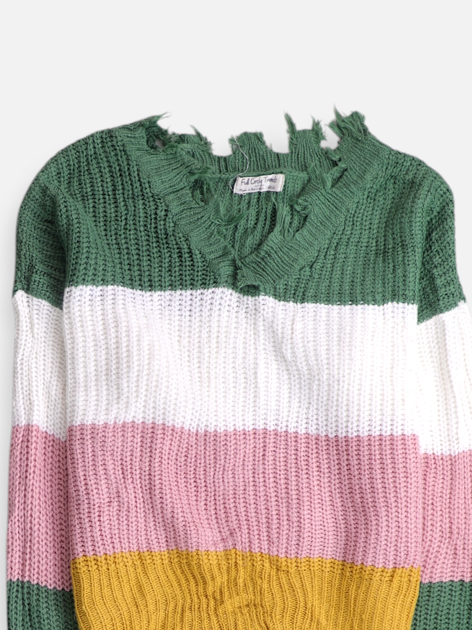 Sueter Knit Color Block - Mujer - Large