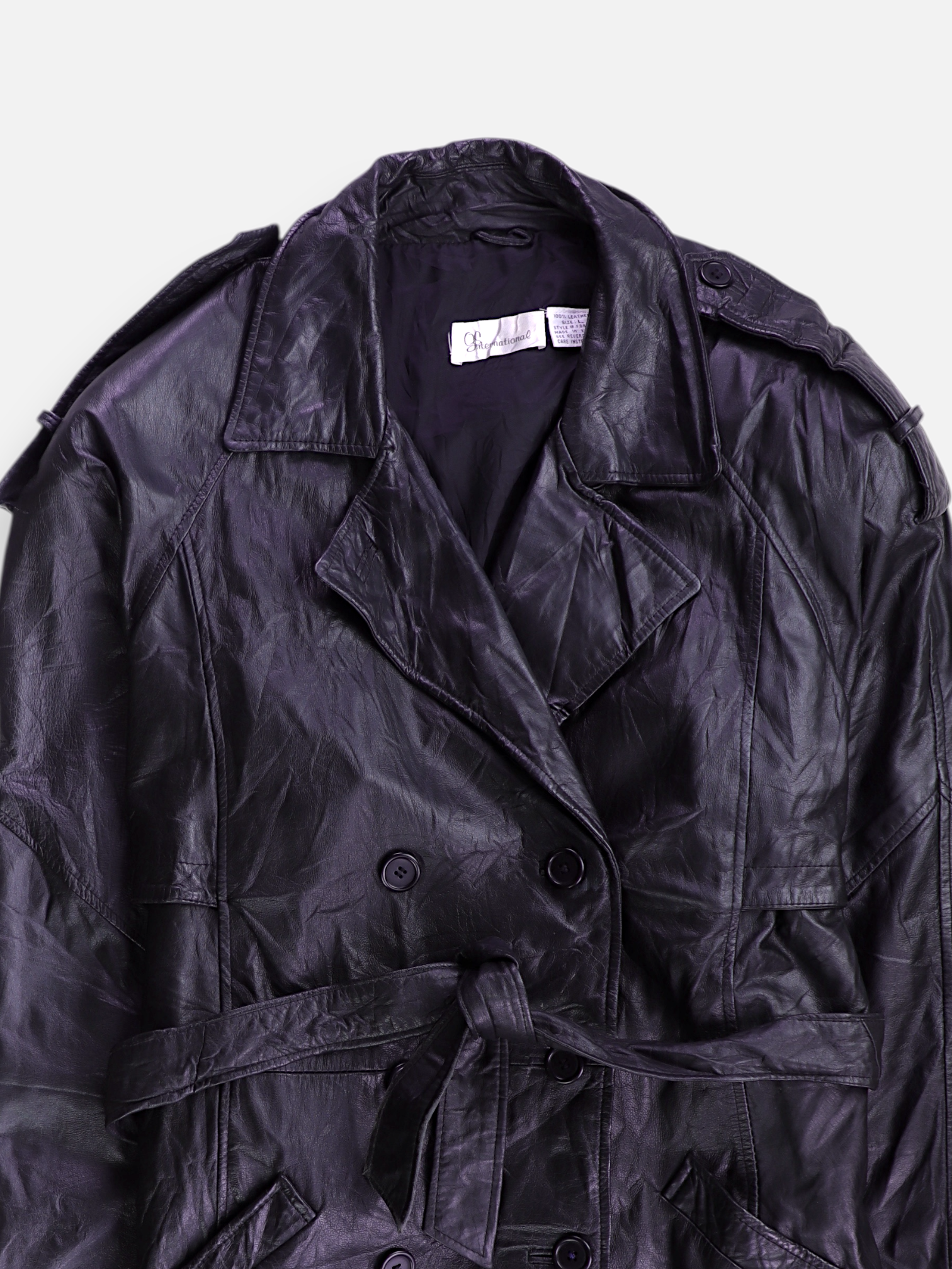 Chaqueta Trench coat Cuero - Hombre - Large