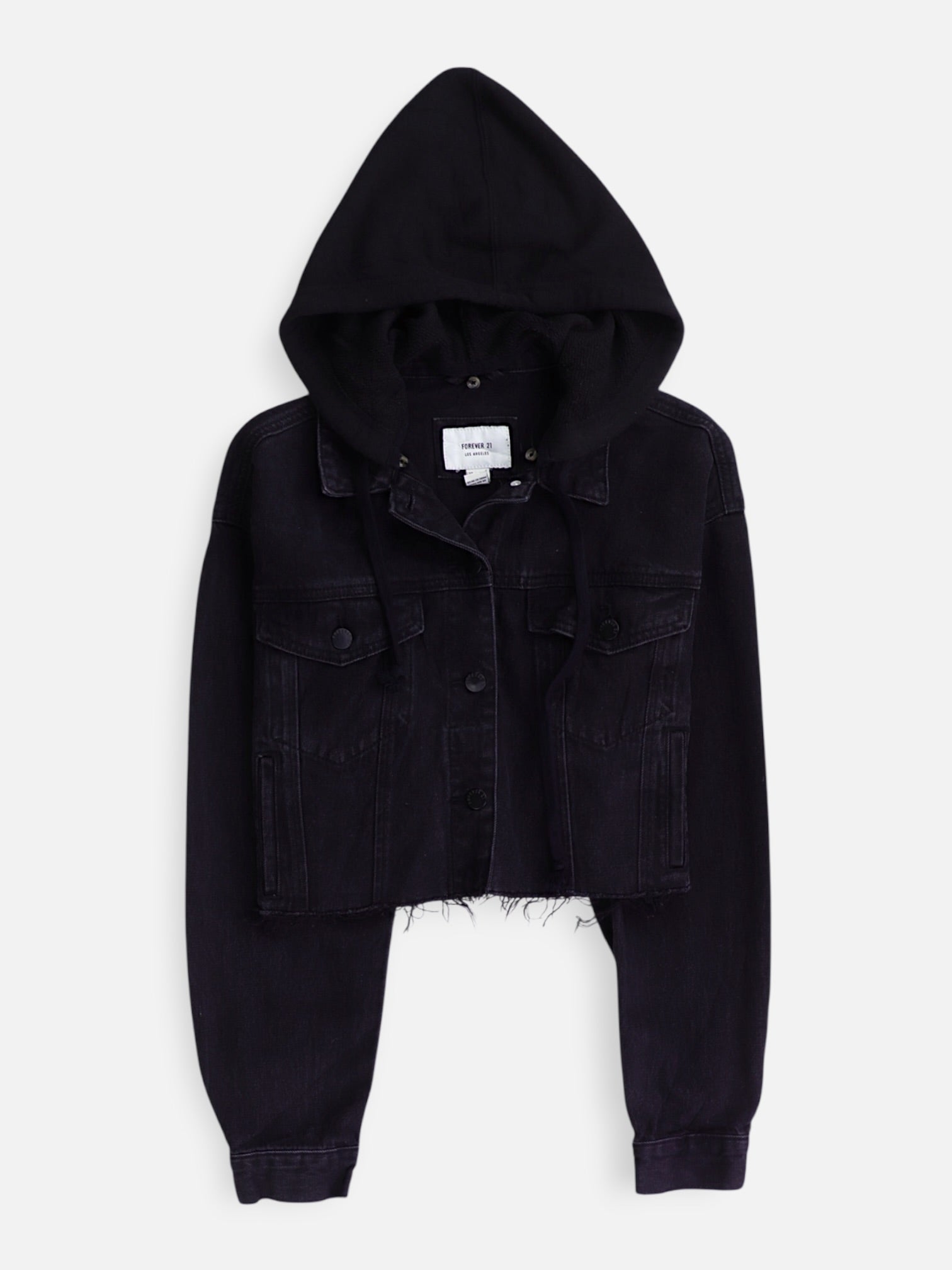 Forever 21 Chaqueta Denim Crop Top - Mujer - Medium