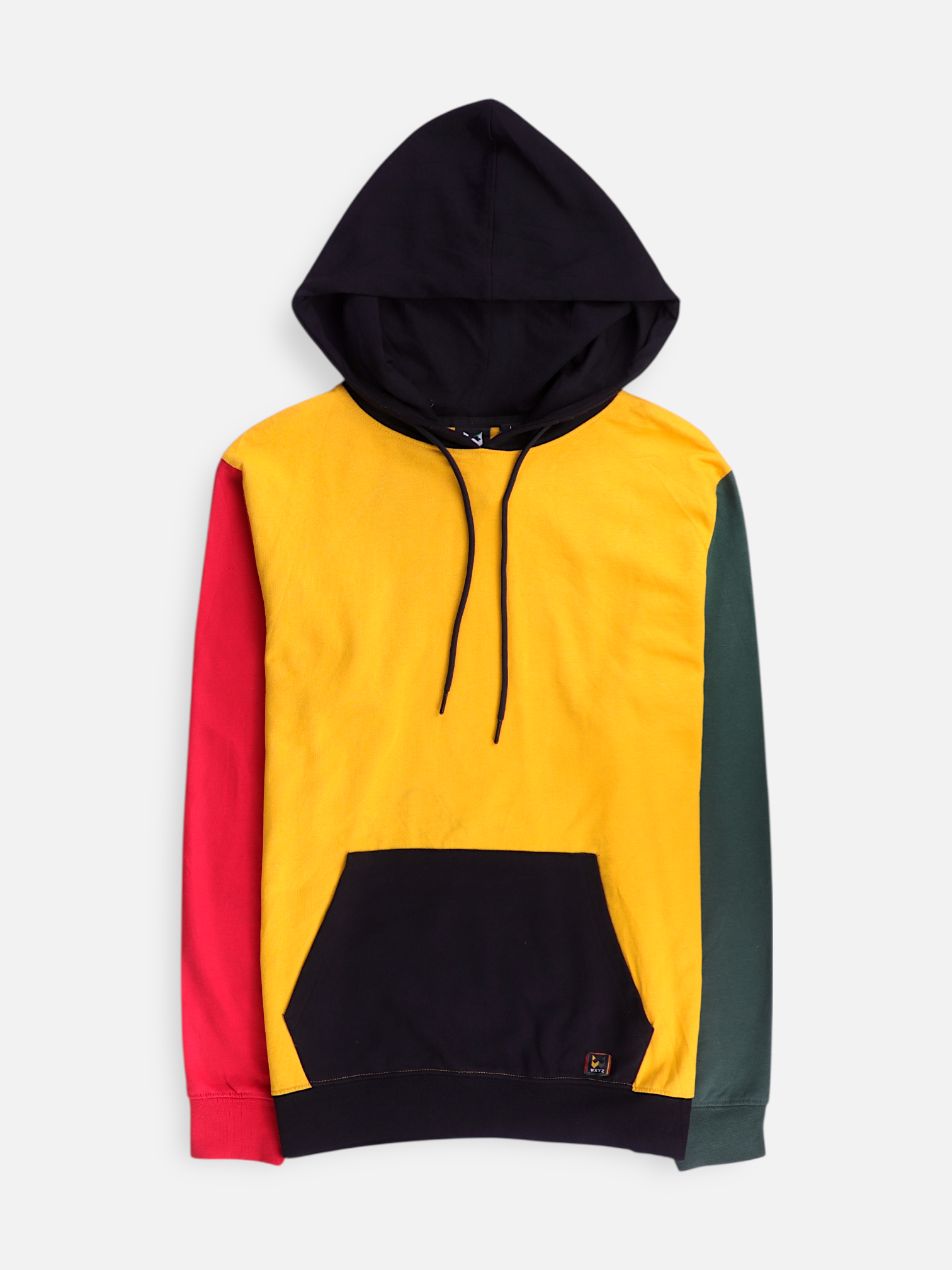 Sudadera Hoodie Color Block - Hombre - Large