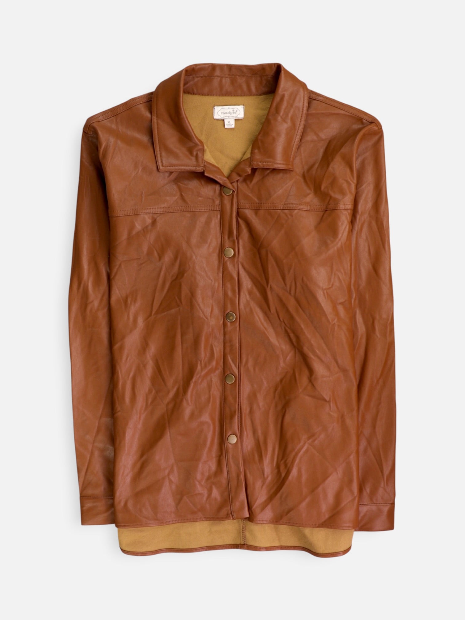 Chaqueta Sobrecamisa Cuero - Mujer - XL