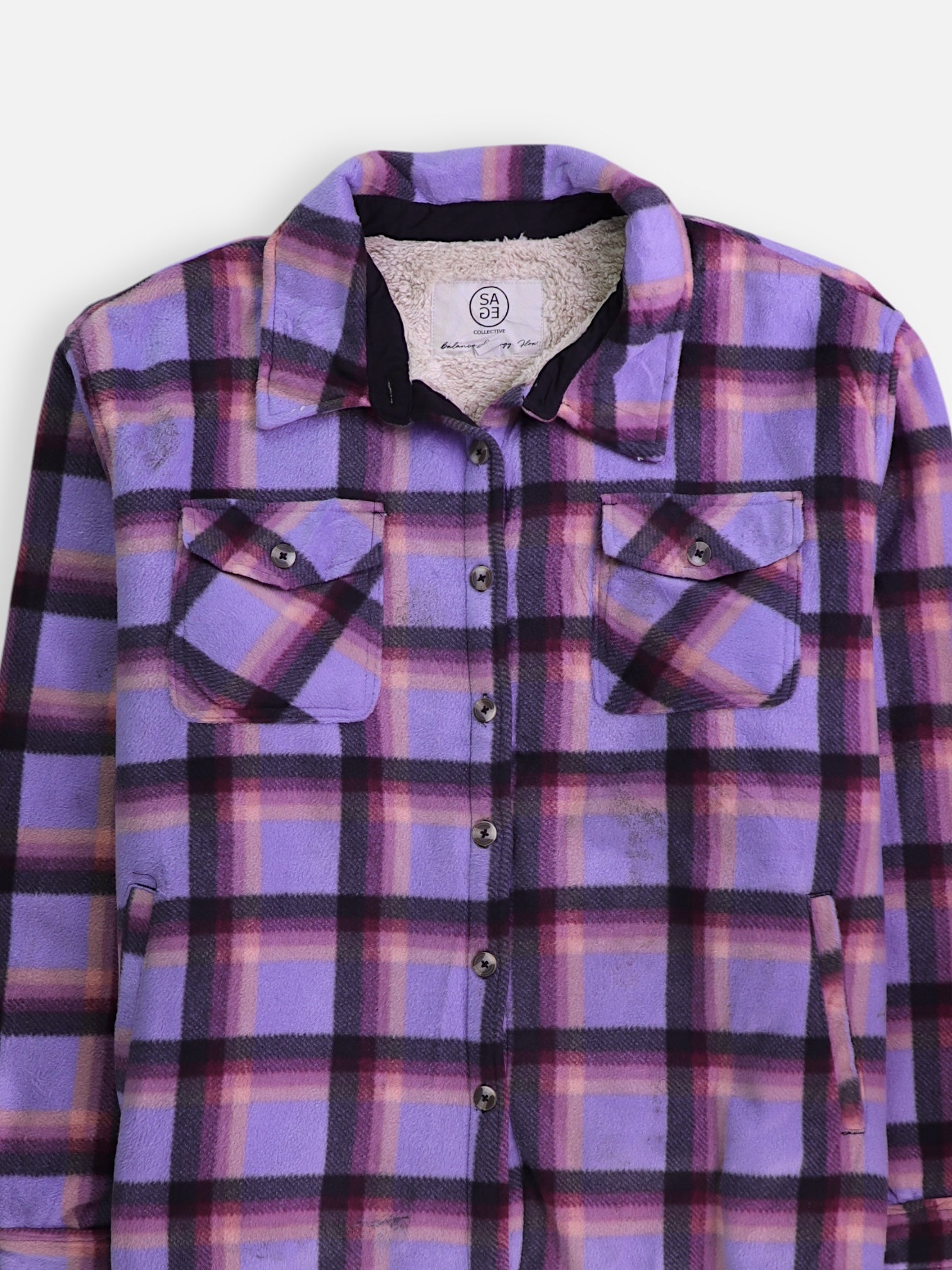 Chaqueta Sobrecamisa Color Block - Mujer - 2XL