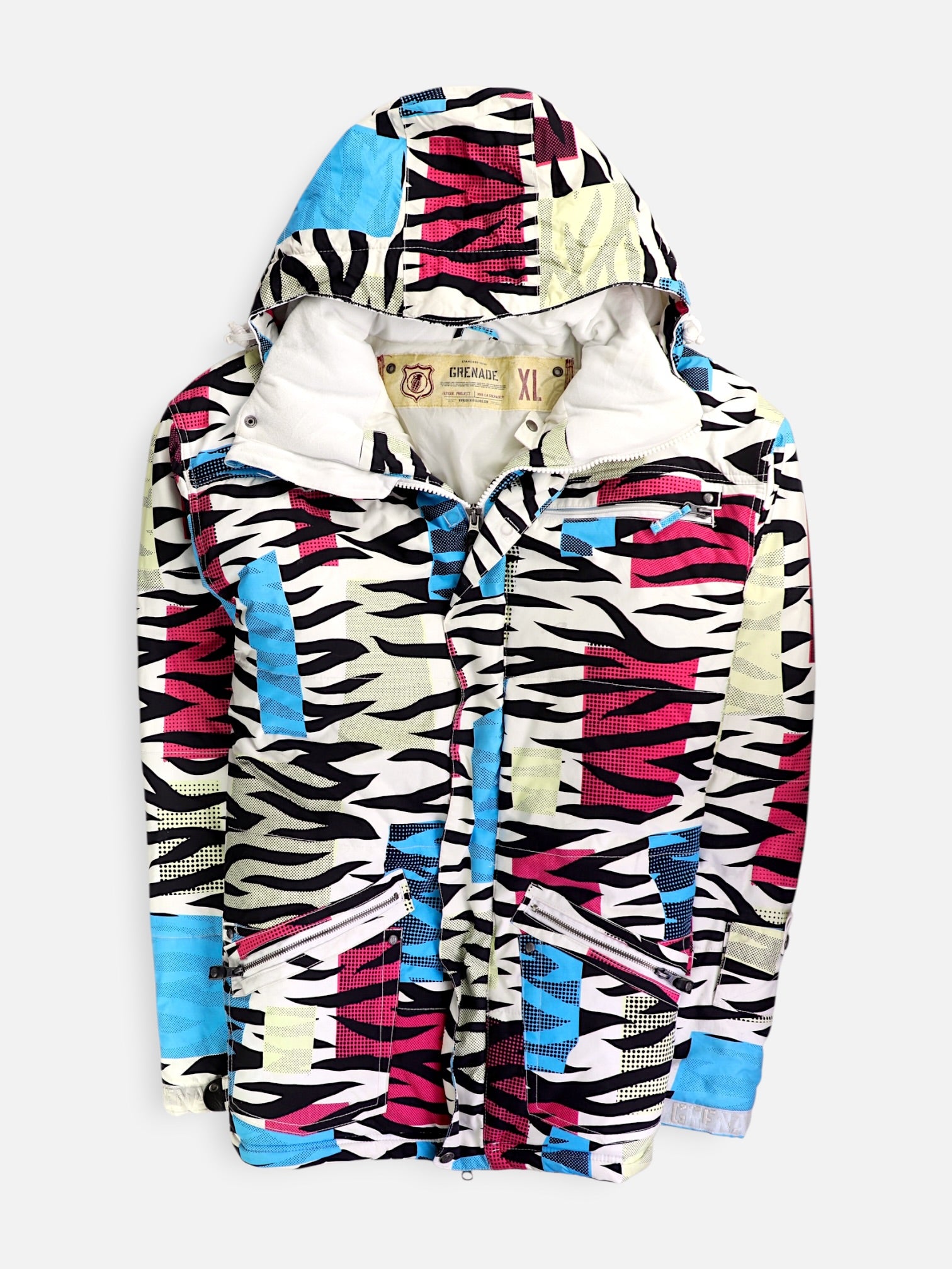 Chaqueta Impermeable Color Block - Hombre - XL
