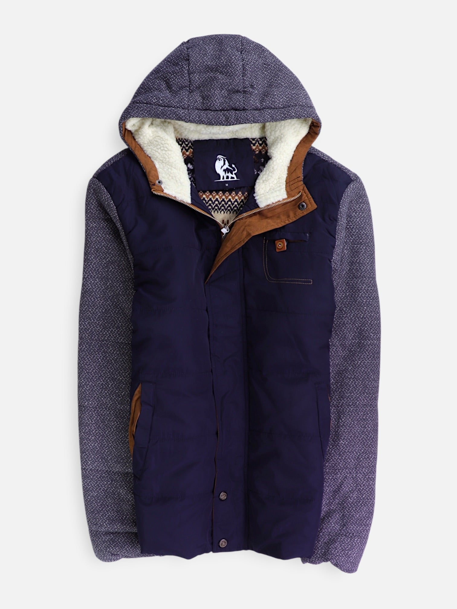 Chaqueta Impermeable Color Block - Hombre - Medium
