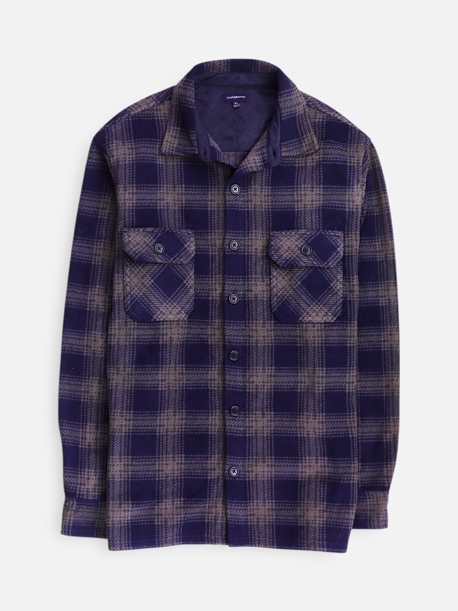 Croft & Barrow Chaqueta Sobrecamisa Color Block - Hombre - XL