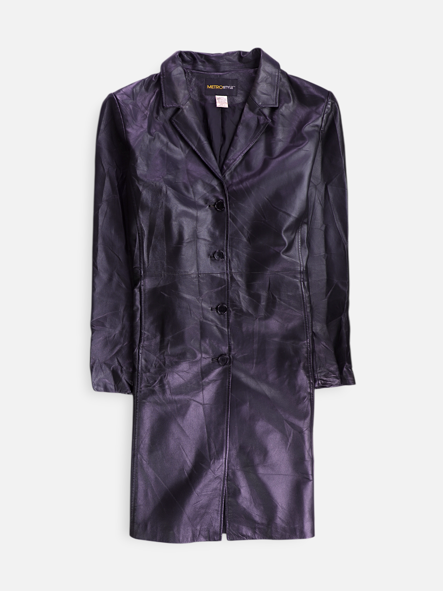 Abrigo Single breasted trench Cuero - Mujer - 18