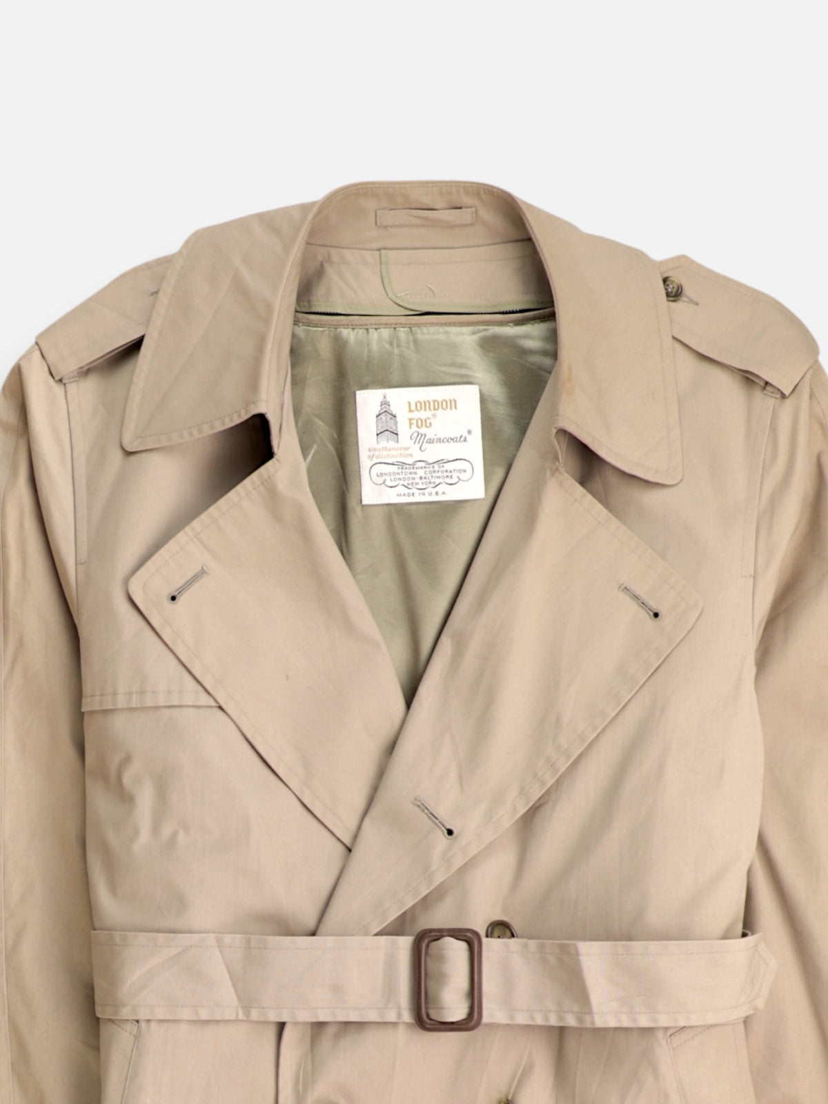 LONDON FOG Abrigo Donble breasted trench Casual - Mujer - Large