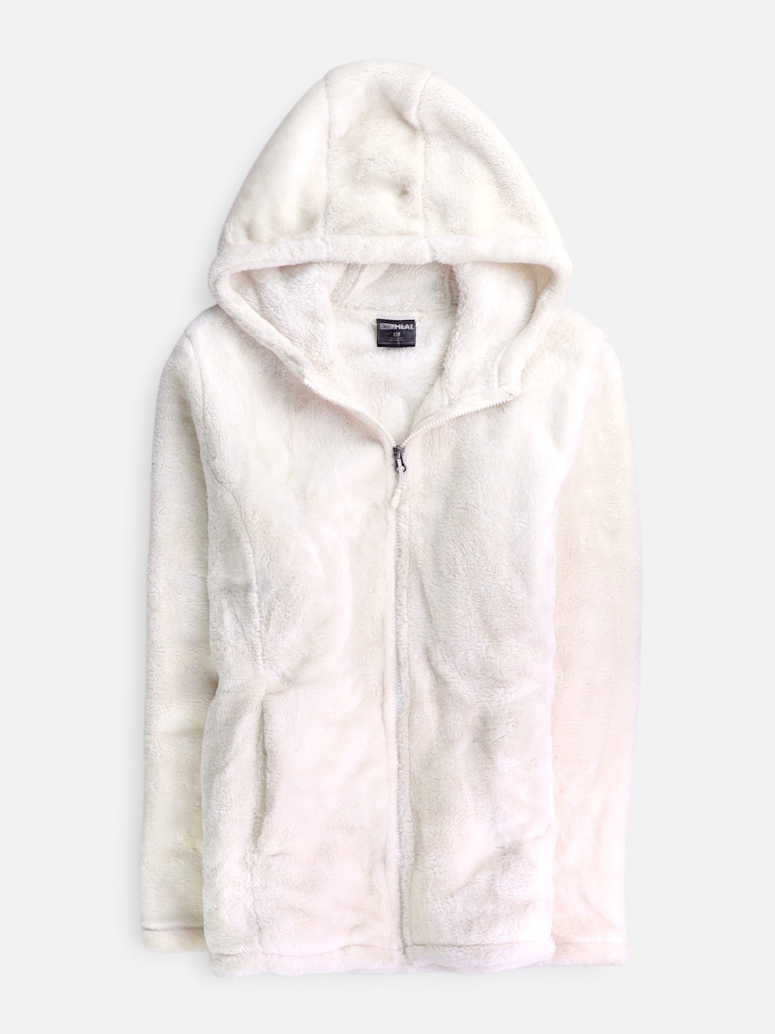 32 HEAT COOL Sudadera Hoodie Teddy - Mujer - XL