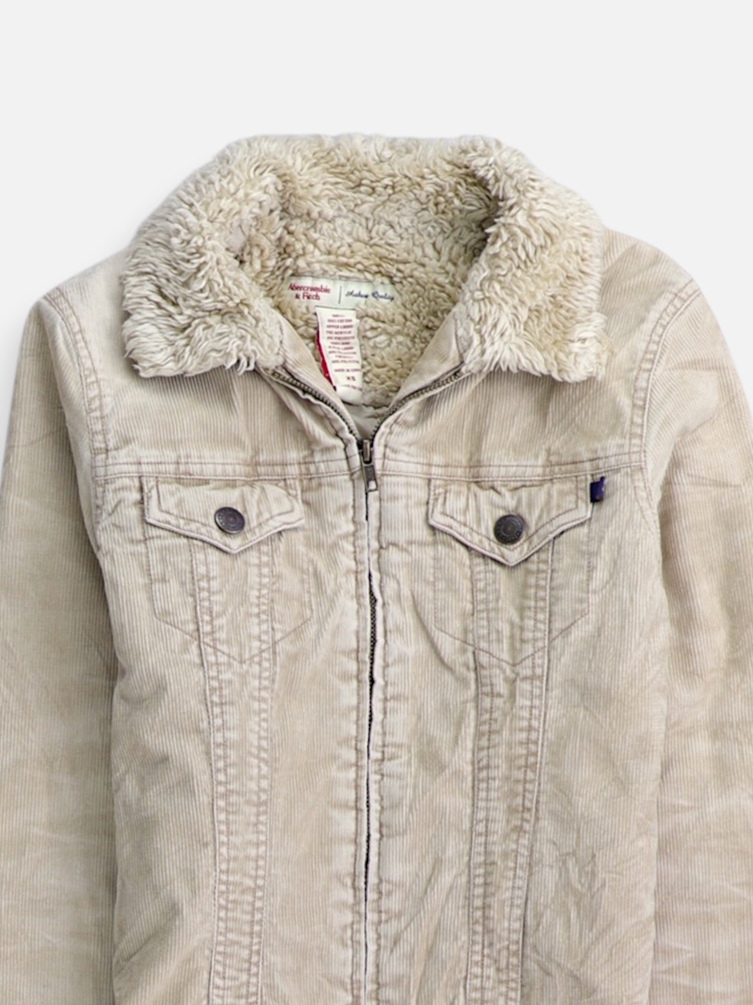 Abercrombie & Fitch Chaqueta Sherpa Trucker Corduroy - Mujer - XS