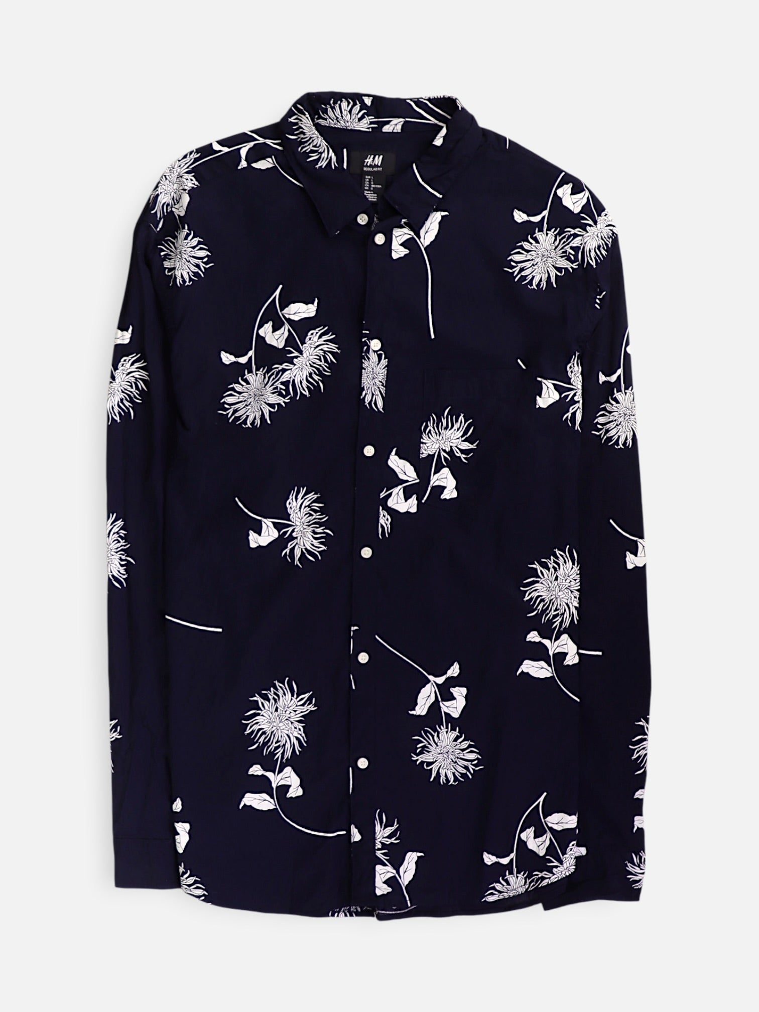 H&M Camisa Casual - Hombre - Large