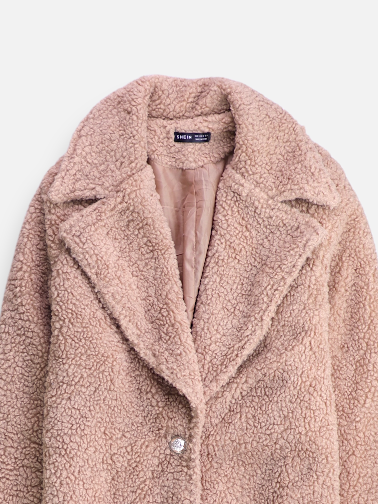 SHEIN Abrigo Single breasted trench Teddy - Mujer - Small