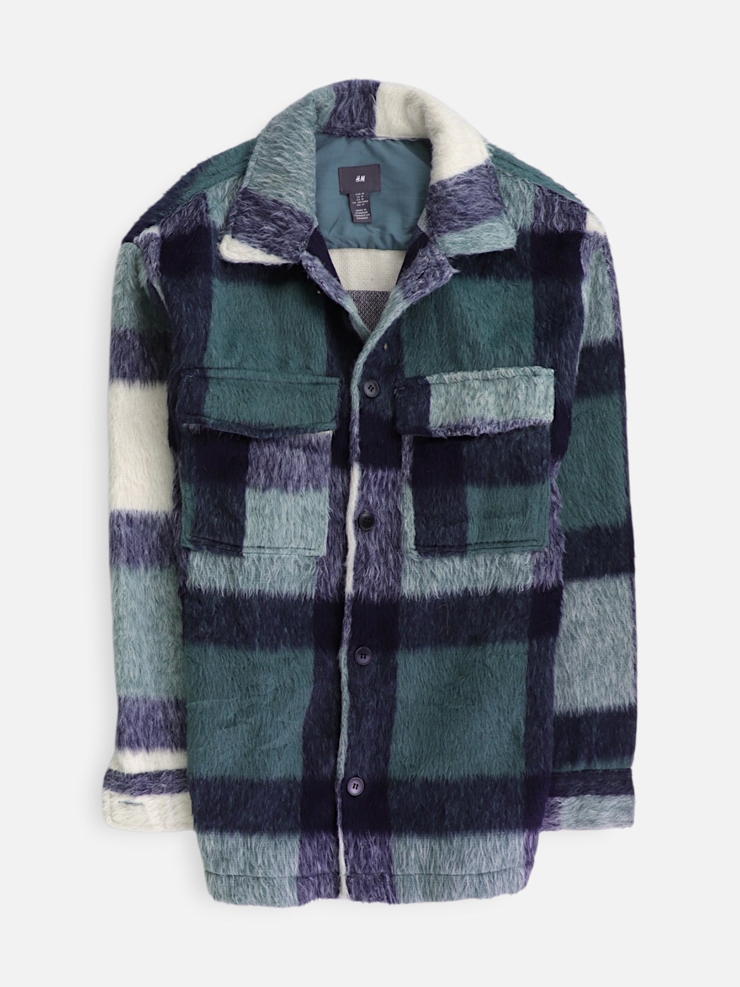 H&M Chaqueta Sobrecamisa Color Block - Hombre - Medium