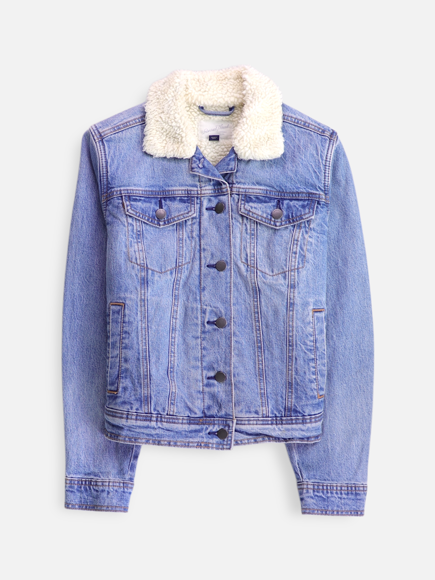 Universal Thread Chaqueta Sherpa Trucker Denim - Mujer - XS