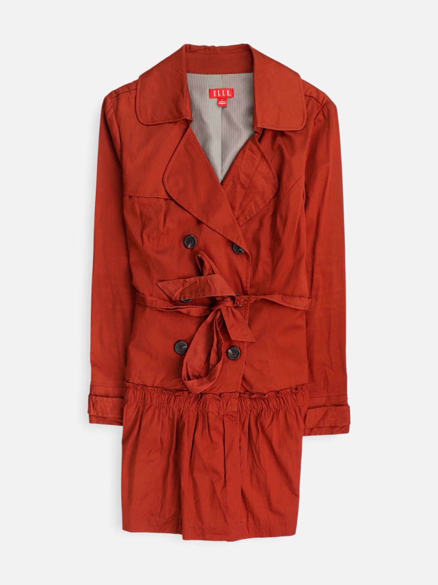 ELLE Abrigo Donble breasted trench Casual - Mujer - Large