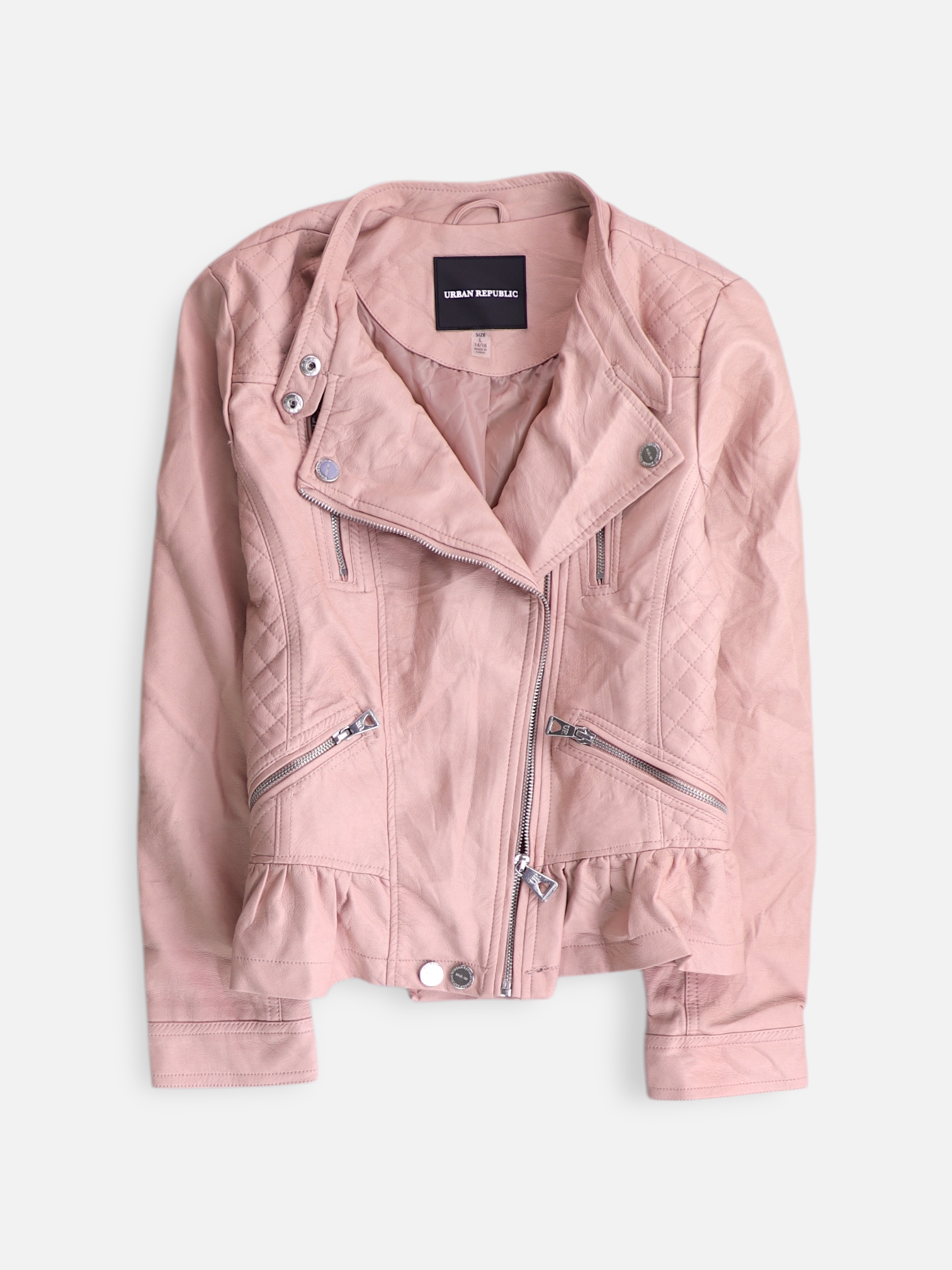 URBAN REPUBLIC Chaqueta Casual Cuero - Niña - Large - 14-16Y (Años)