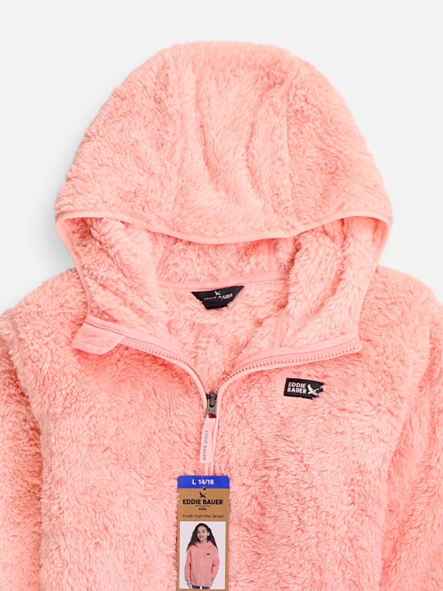 Eddie Bauer Sudadera Hoodie Teddy - Niña - Large - 14-16Y (Años)