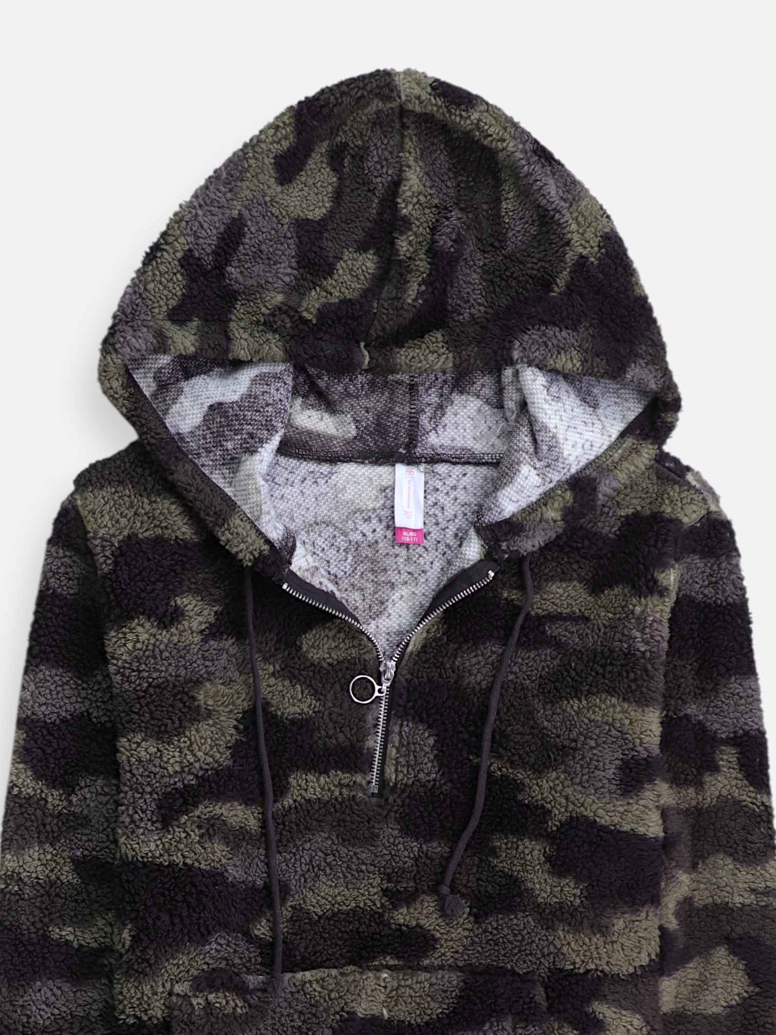 NOBO Sudadera Hoodie Militar - Niña - XL - 15-17Y (Años)