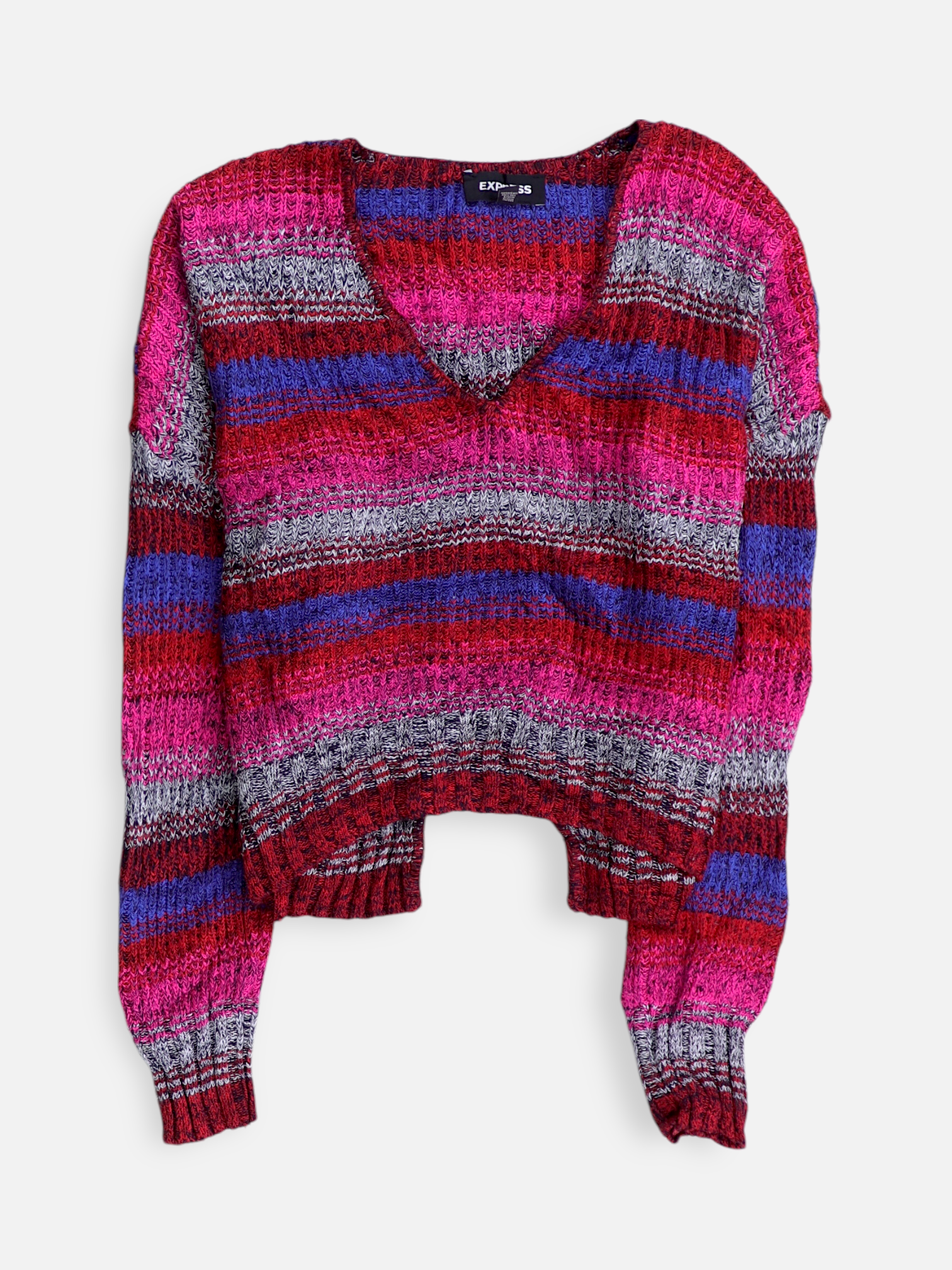 EXPRESS Sueter Knit Color Block - Mujer - XS PETITE