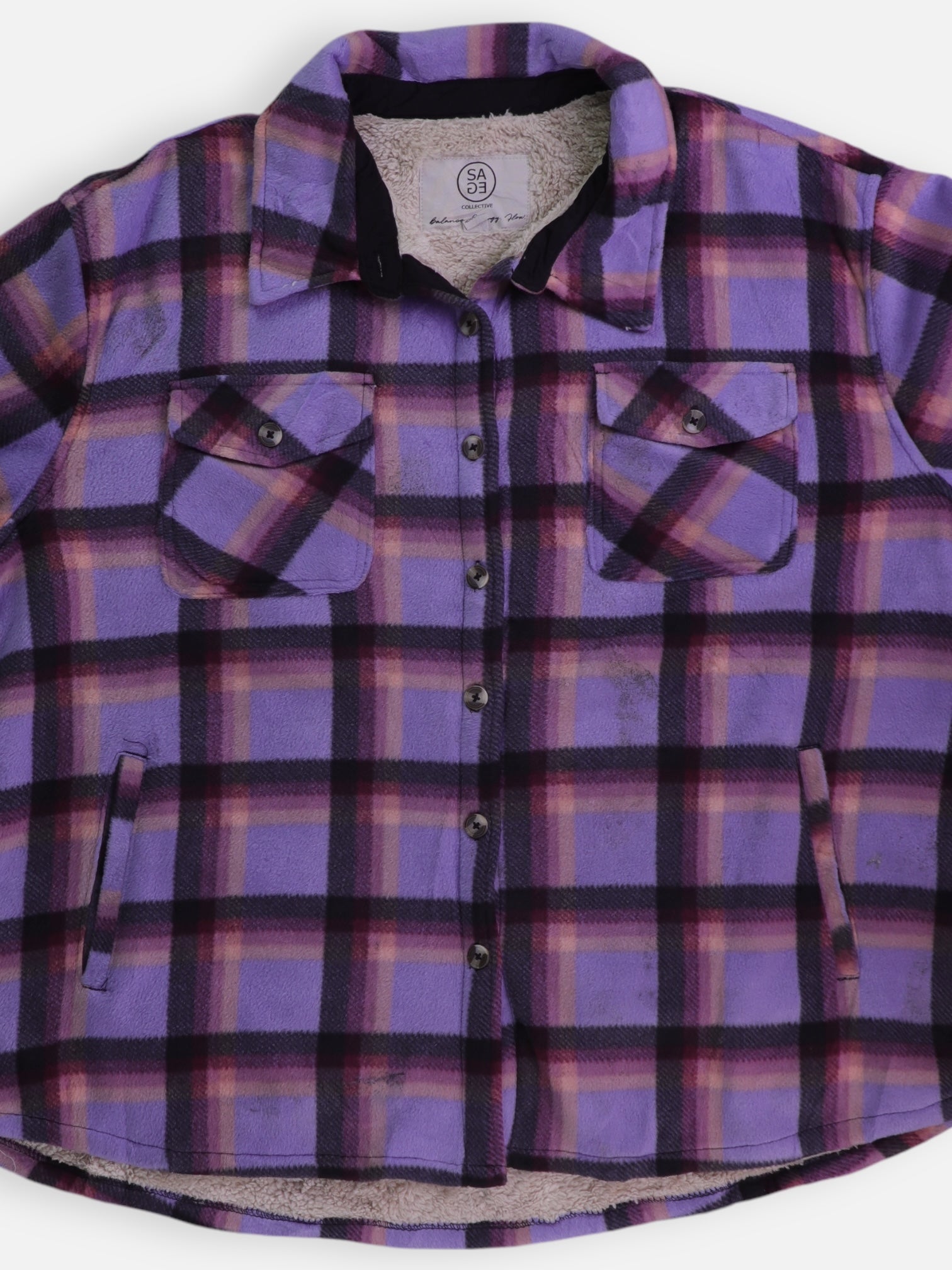 Chaqueta Sobrecamisa Color Block - Mujer - 2XL