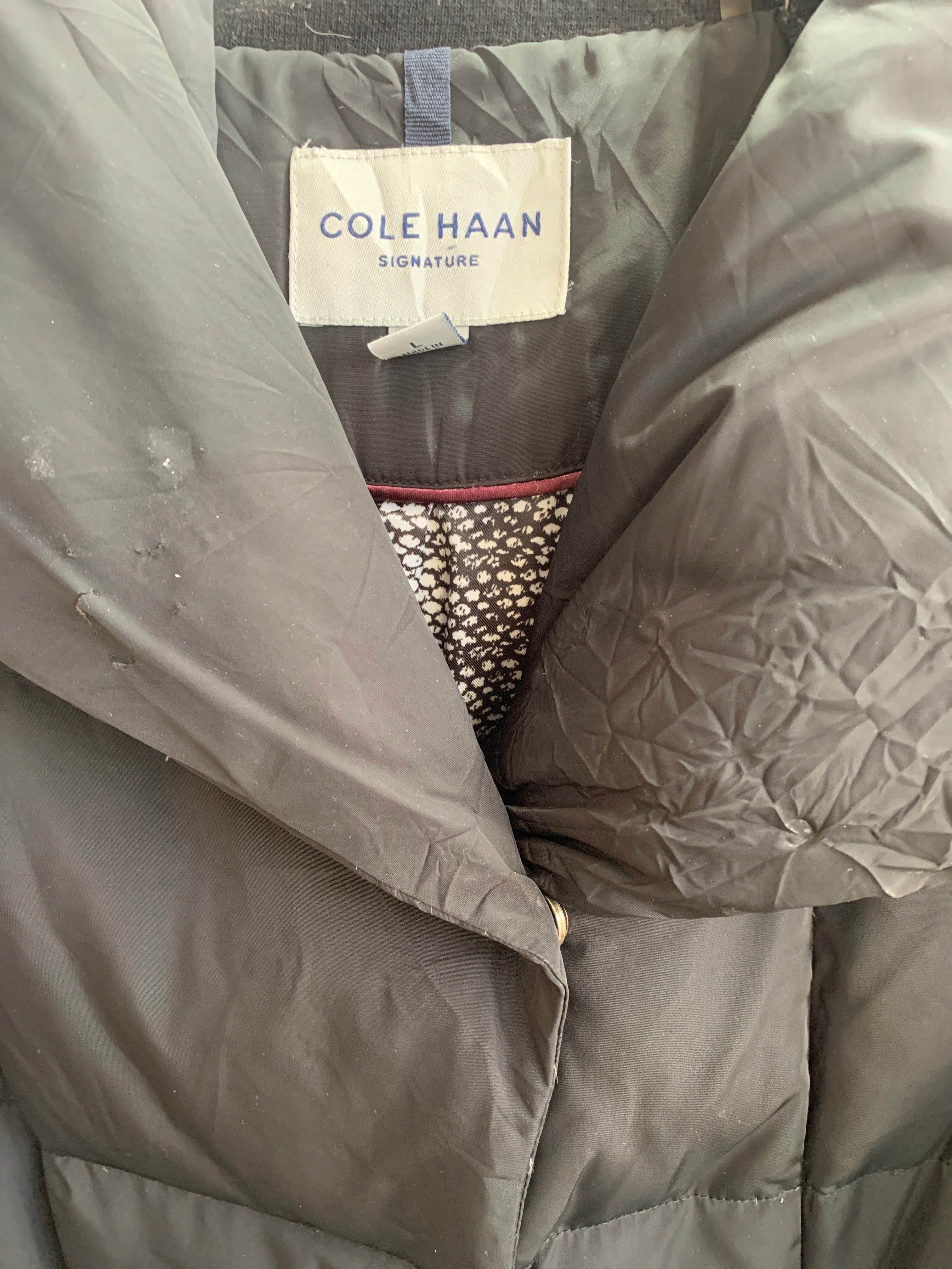 COLE HAAN Chaqueta Puffer Impermeable - Mujer - Large