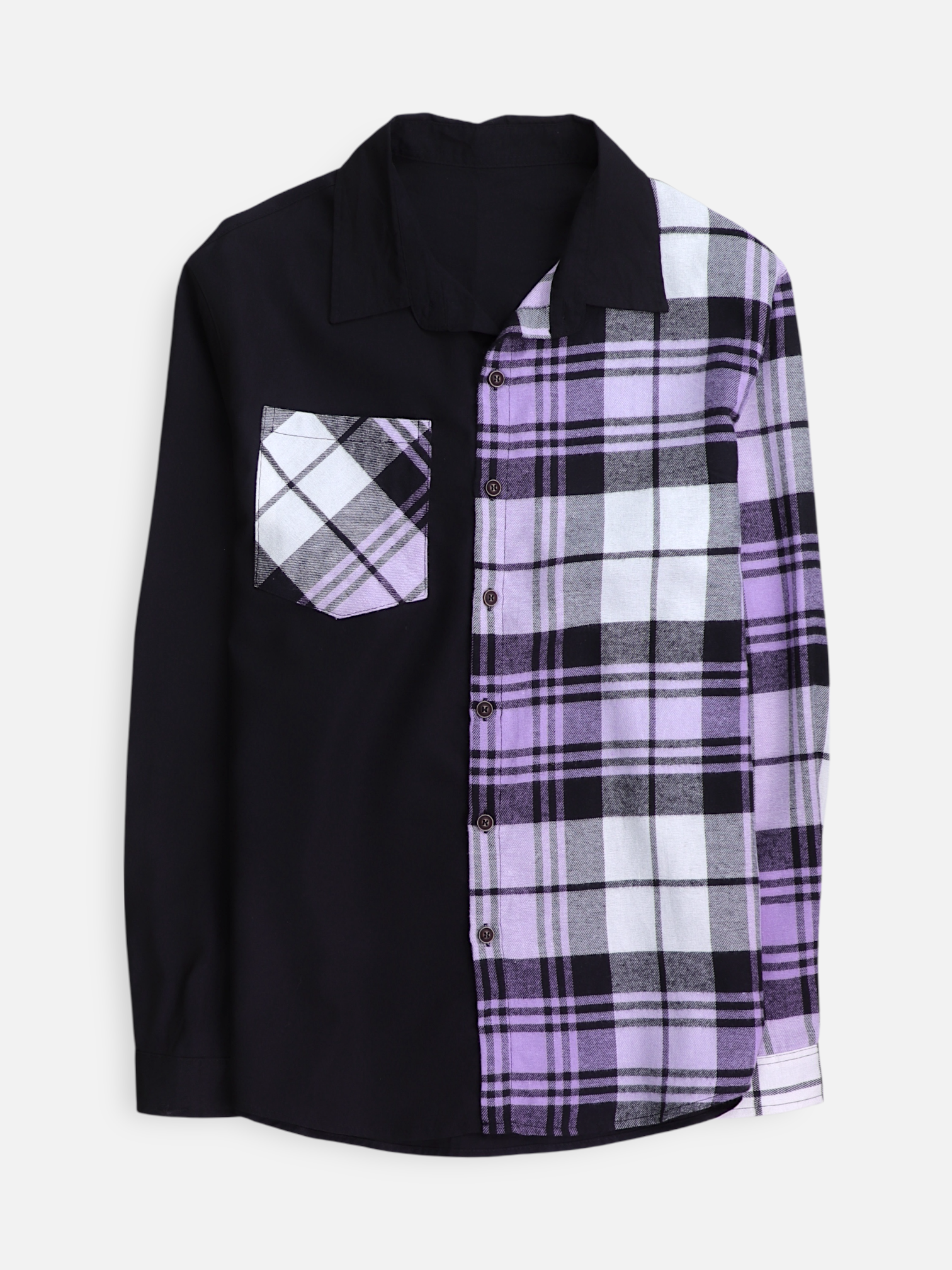 SHEIN Camisa Color Block - Hombre - Large