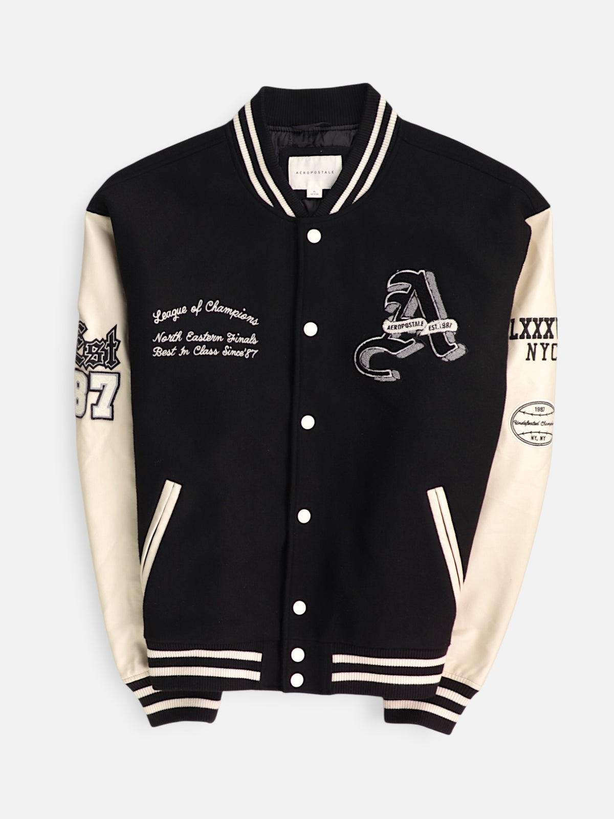 Aeropostale Chaqueta Bomber Varsity - Hombre - XL