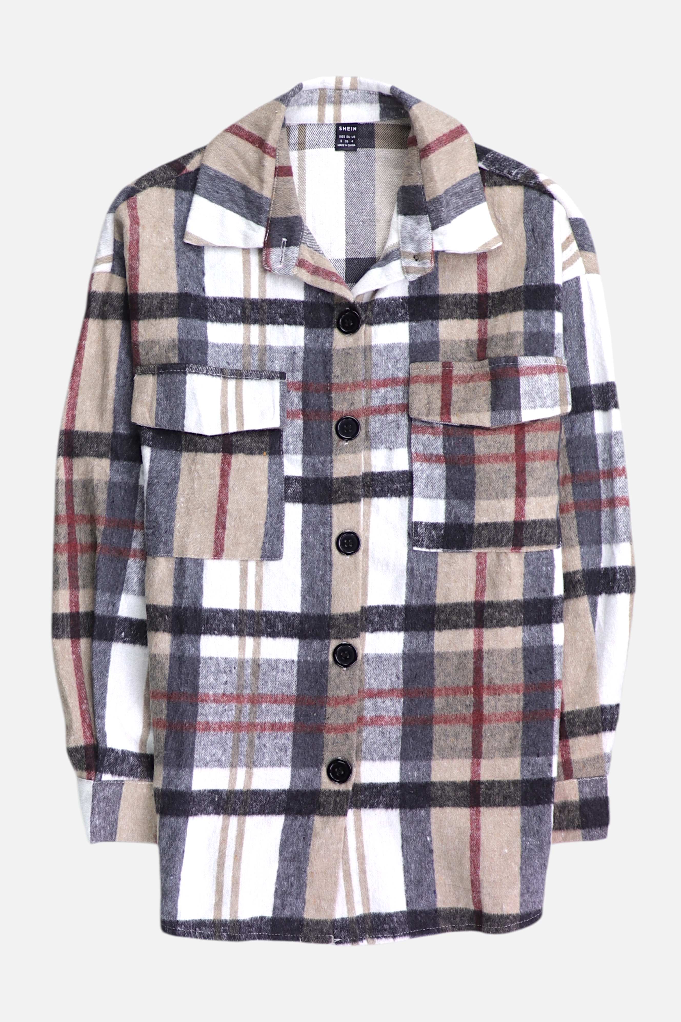 SHEIN Chaqueta Sobrecamisa Color Block - Hombre - Small