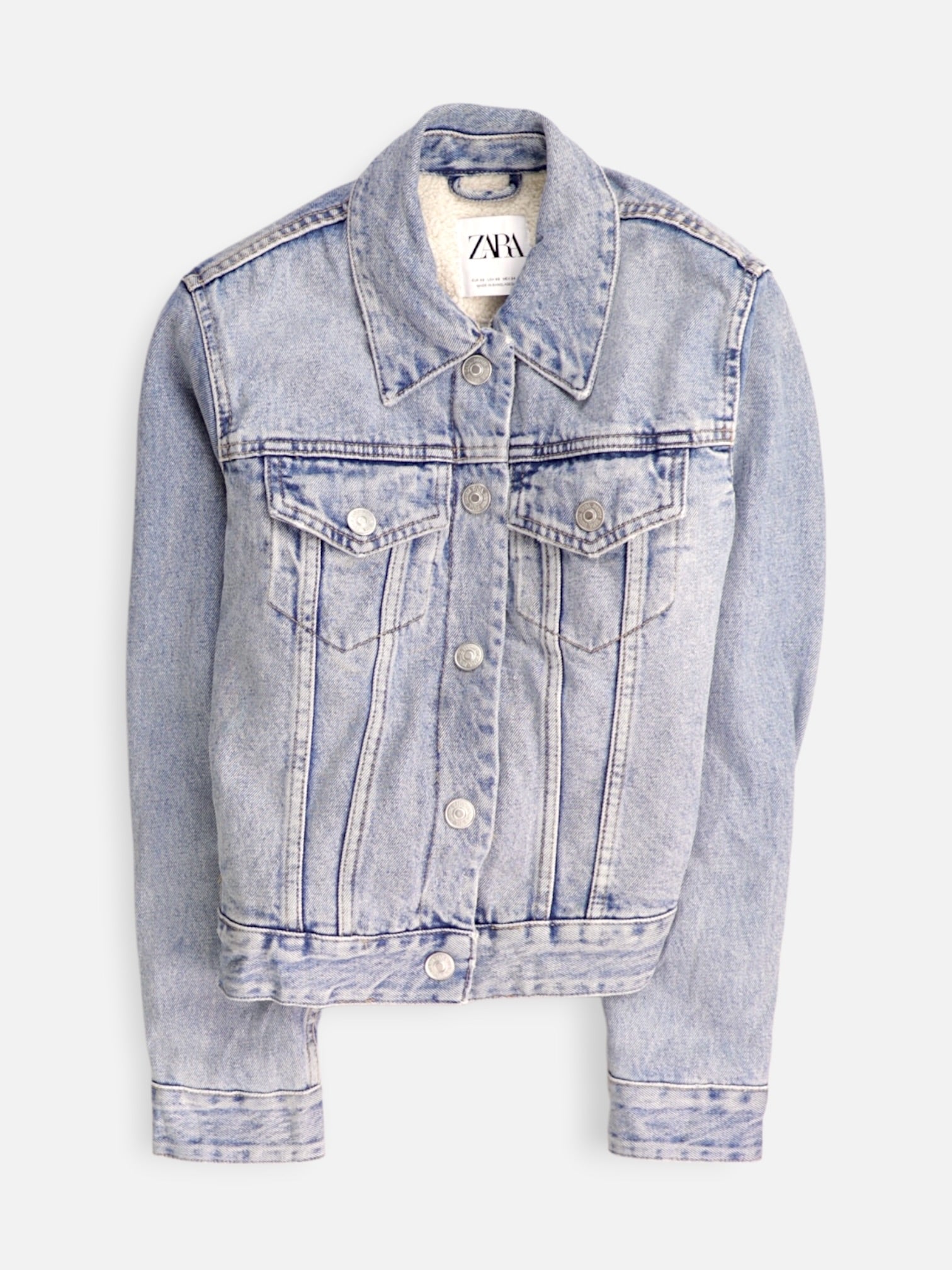 ZARA Chaqueta Denim Basic - Mujer - XS