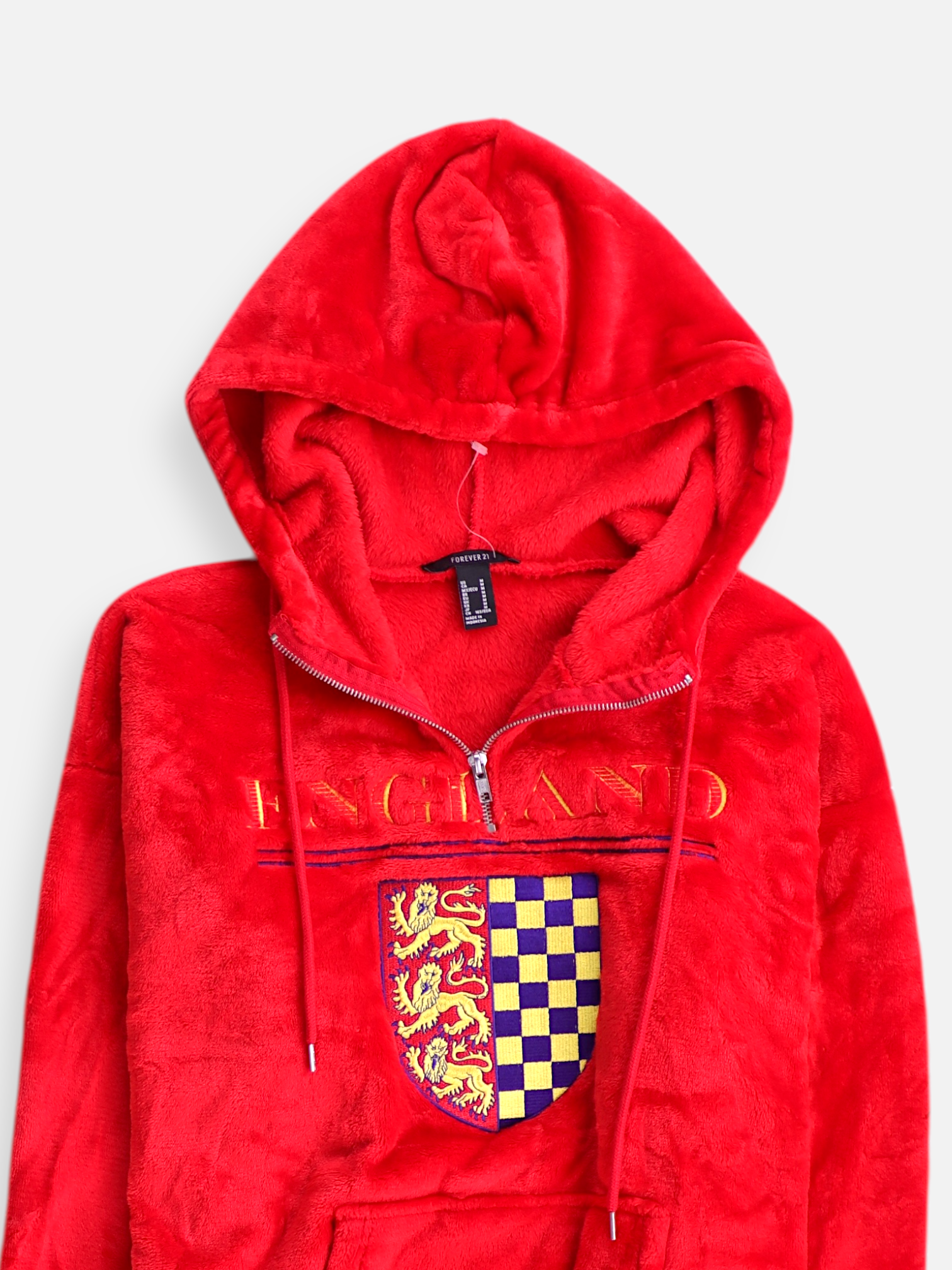 Forever 21 Sudadera Hoodie Teddy - Mujer - Medium