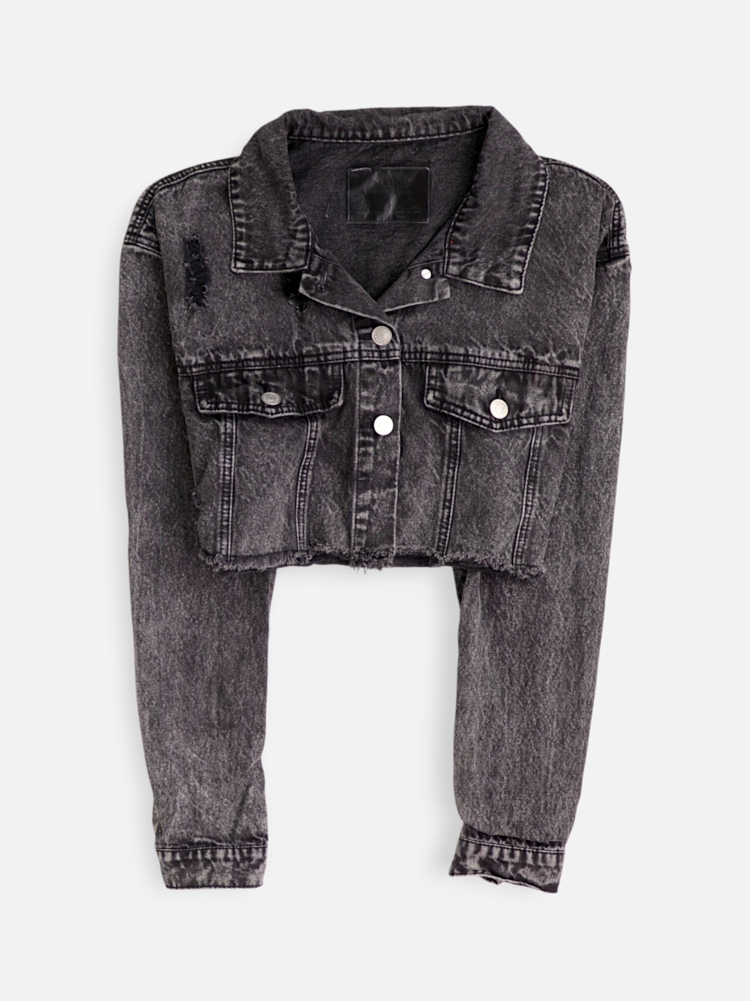 REFUGE Chaqueta Denim Crop Top - Mujer - Large