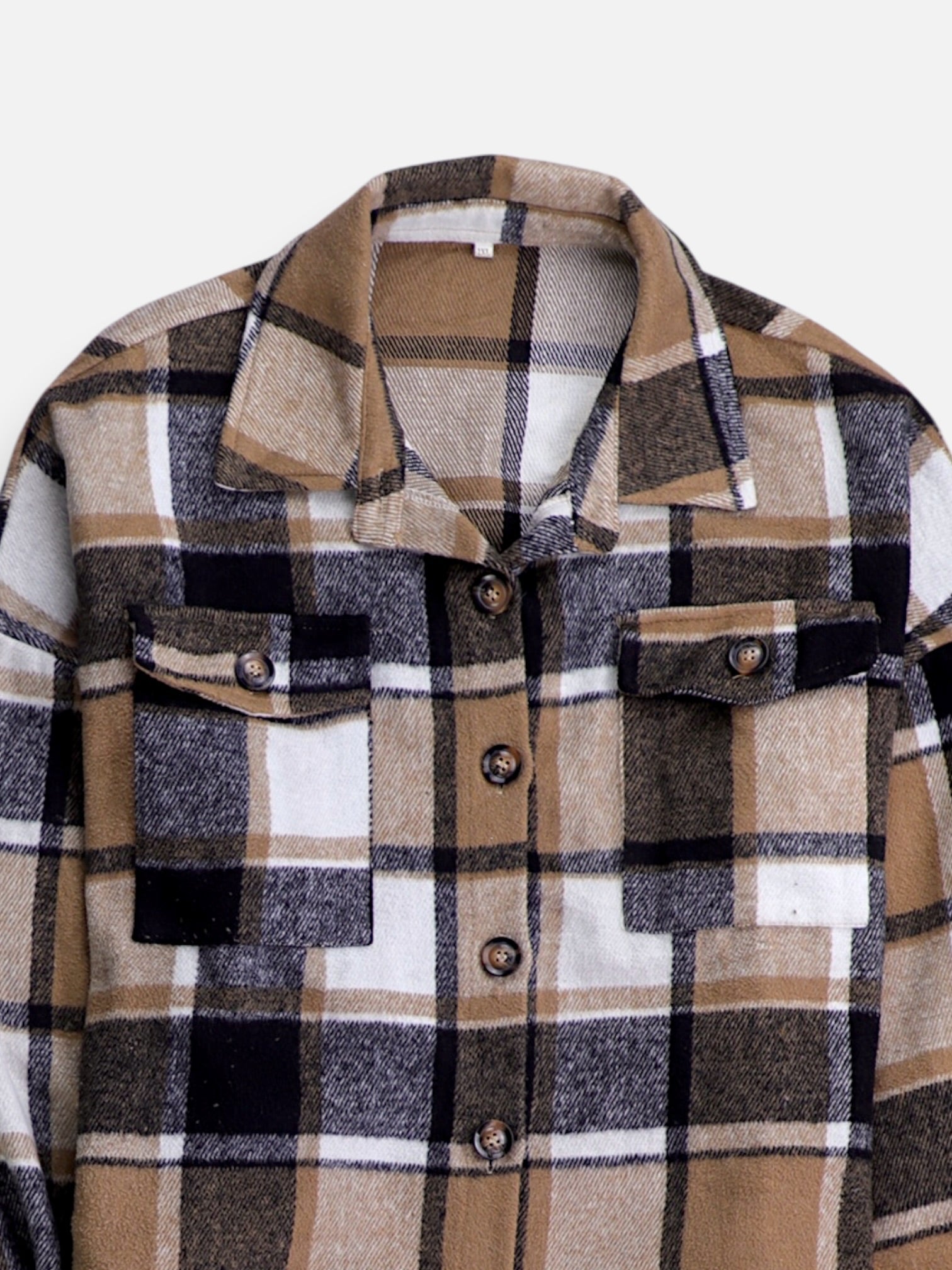 Chaqueta Sobrecamisa Color Block - Mujer - 2XL
