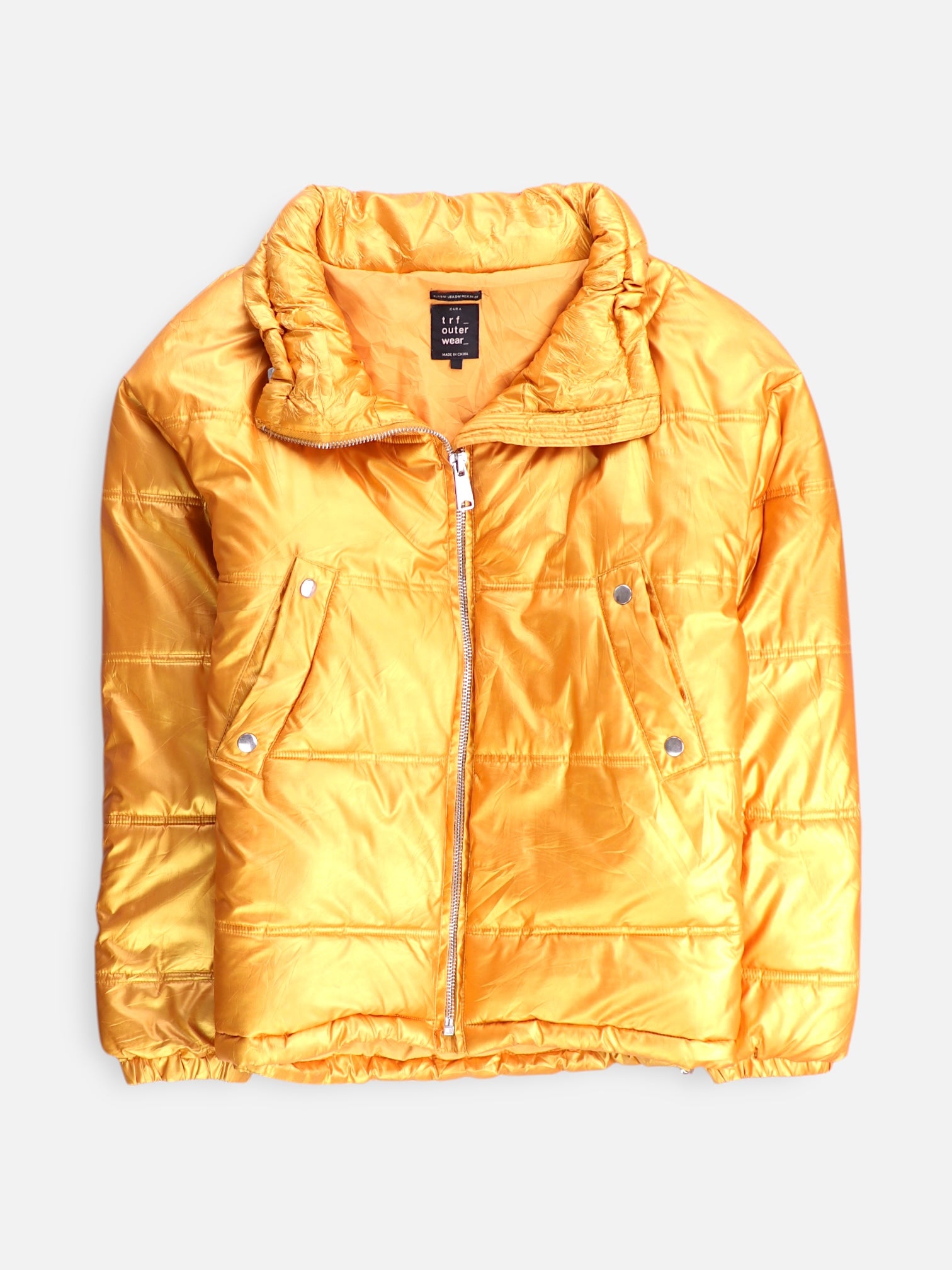 ZARA Chaqueta Puffer Impermeable - Mujer - S/M