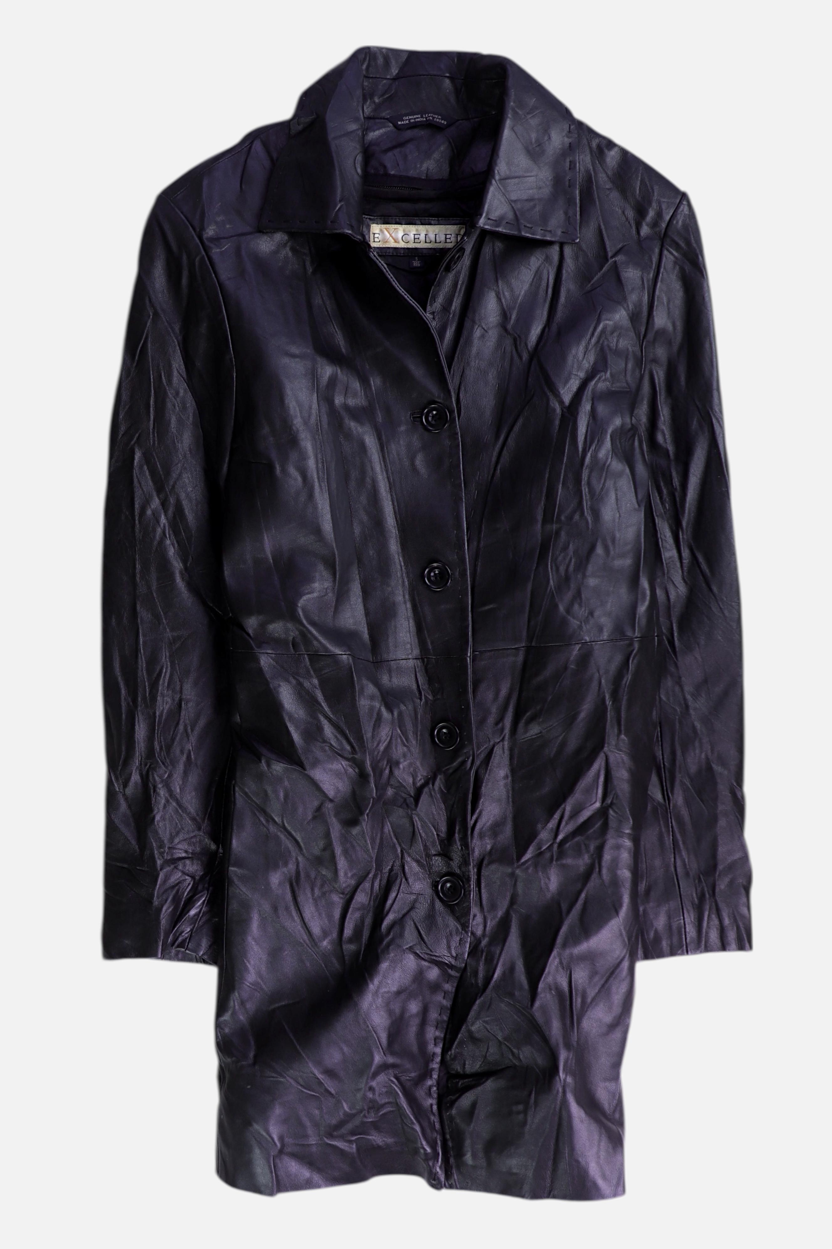 Abrigo Single breasted trench Cuero - Mujer - Small