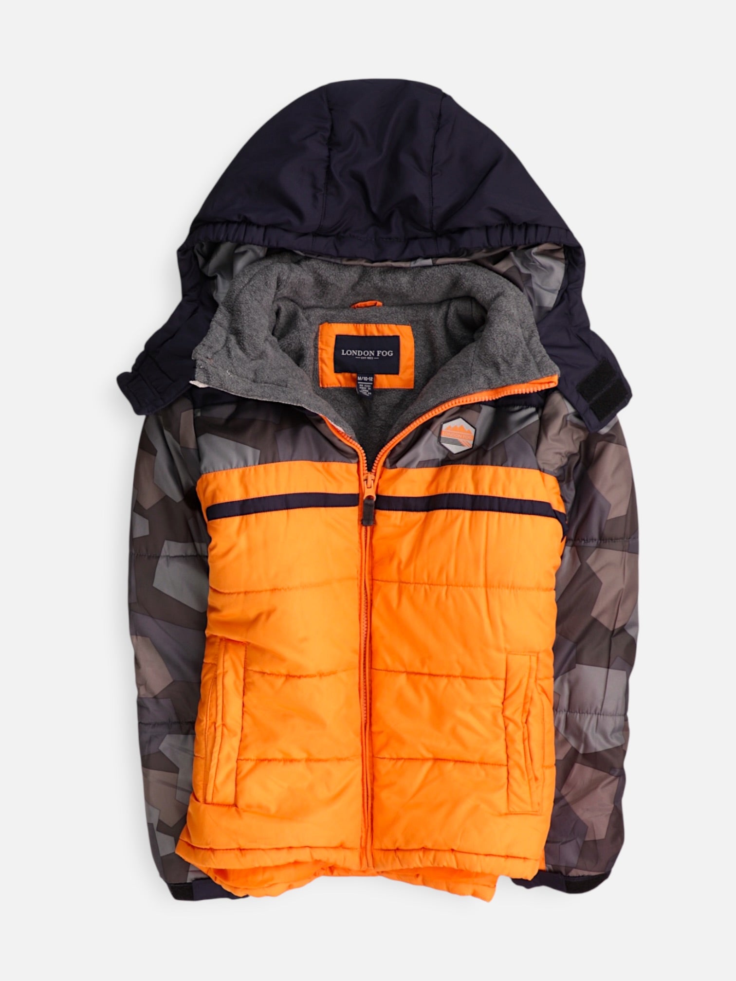 LONDON FOG Chaqueta Puffer Impermeable - Niño - Medium - 6-7Y (Años)