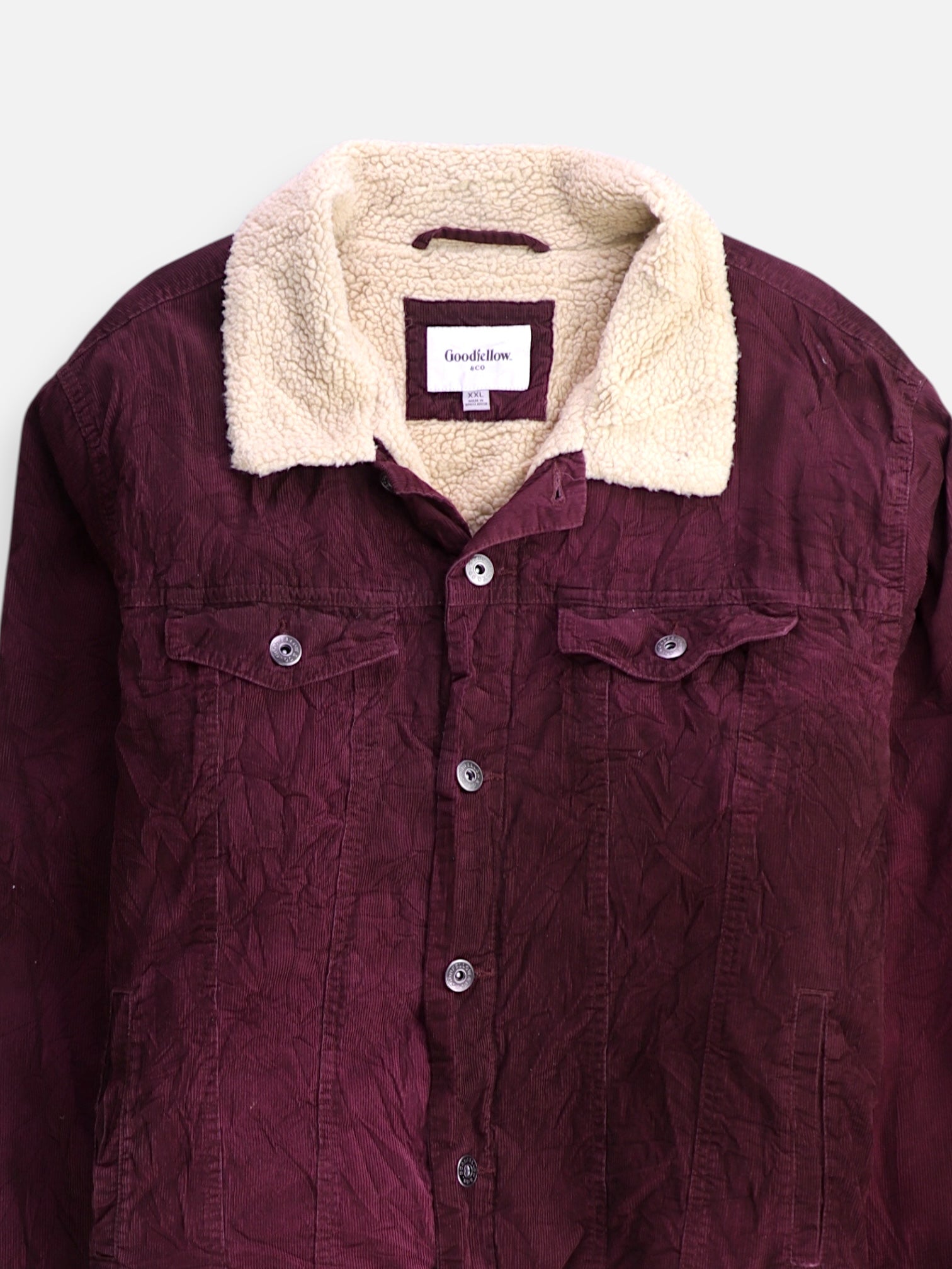 Goodiefellow Chaqueta Sherpa Trucker Corduroy - Hombre - 2XL