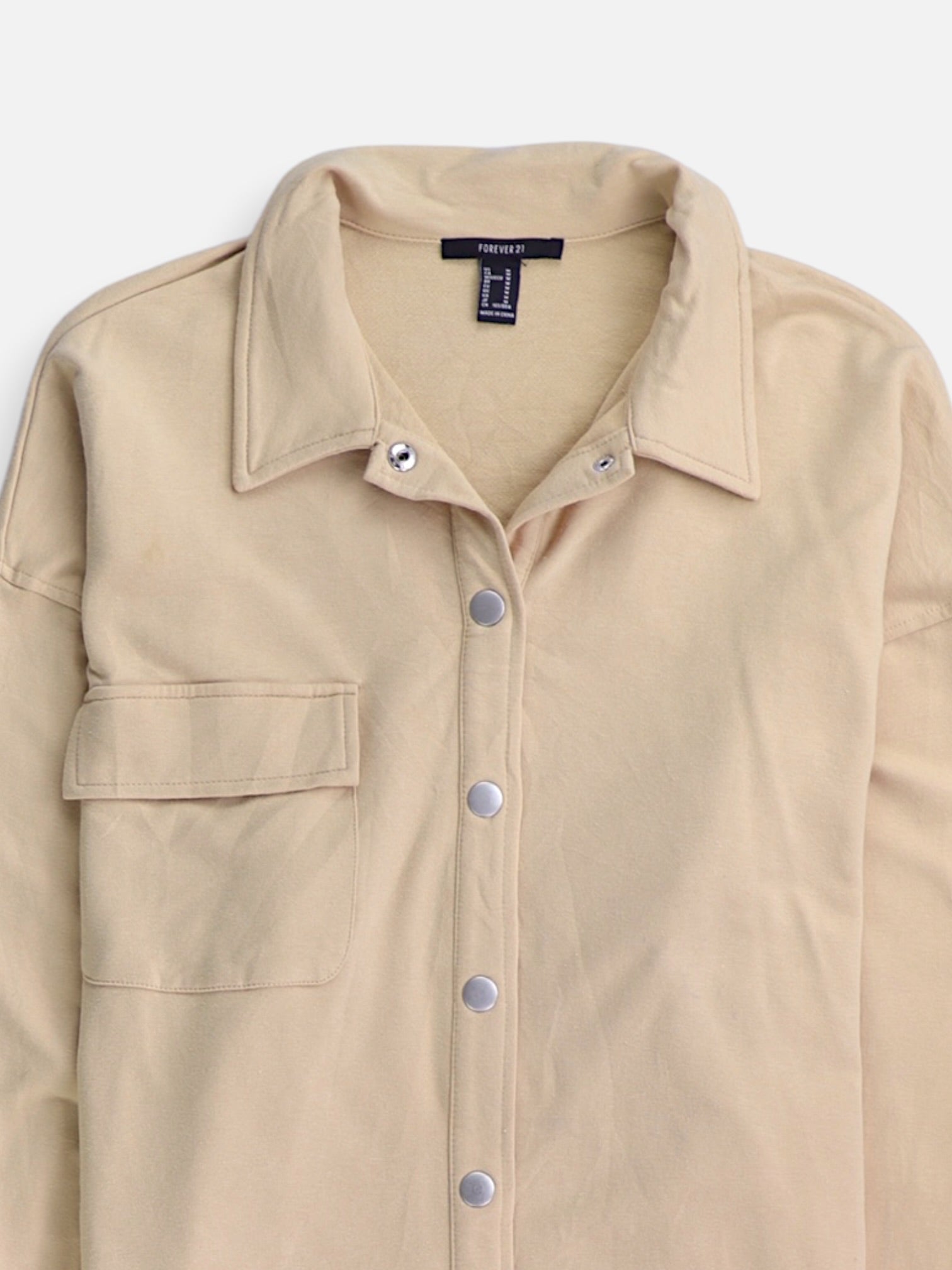 Forever 21 Chaqueta Sobrecamisa Basic - Mujer - Medium