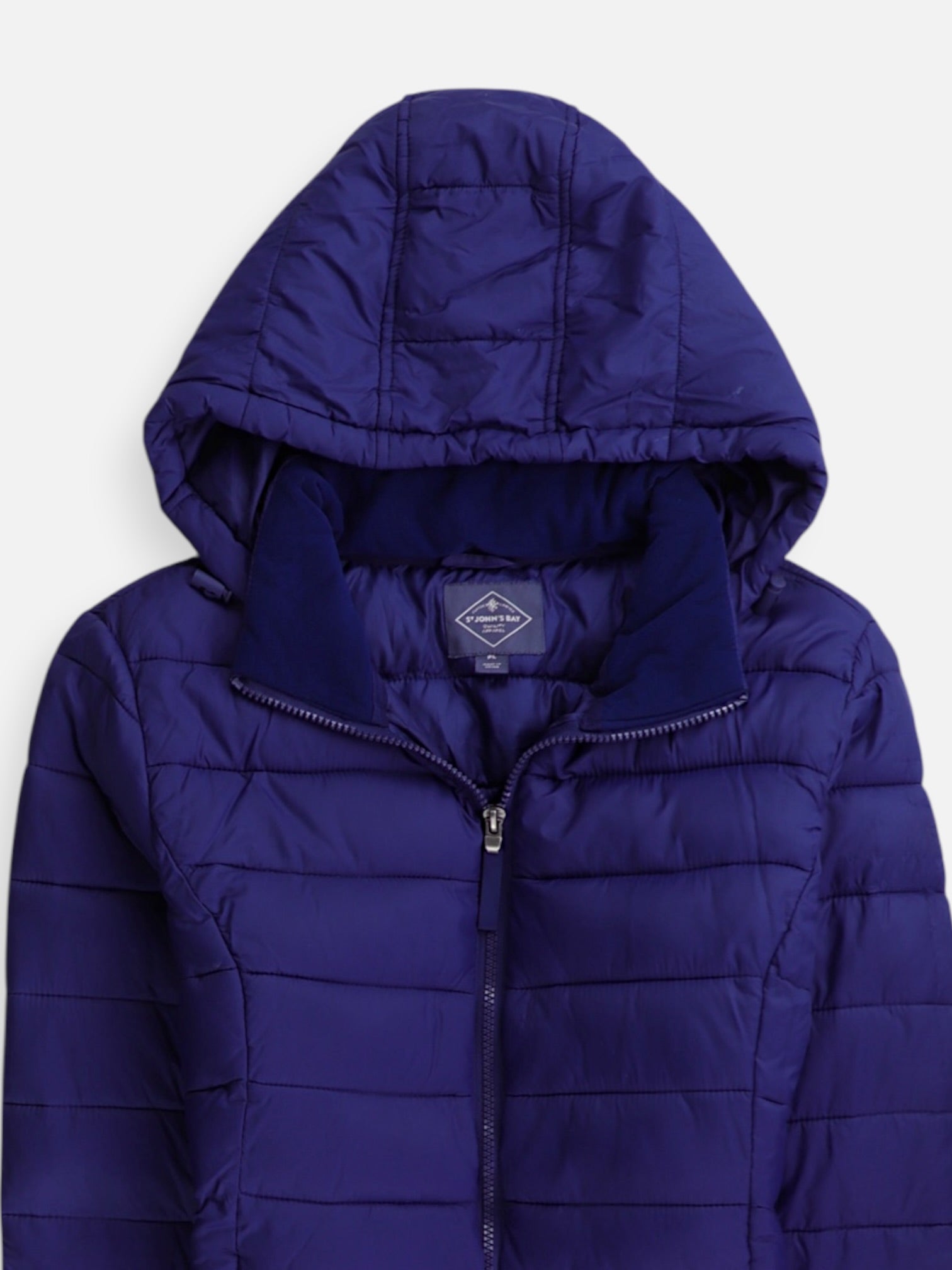 ST JOHNS BAY Chaqueta Puffer Impermeable - Mujer - L PETITE